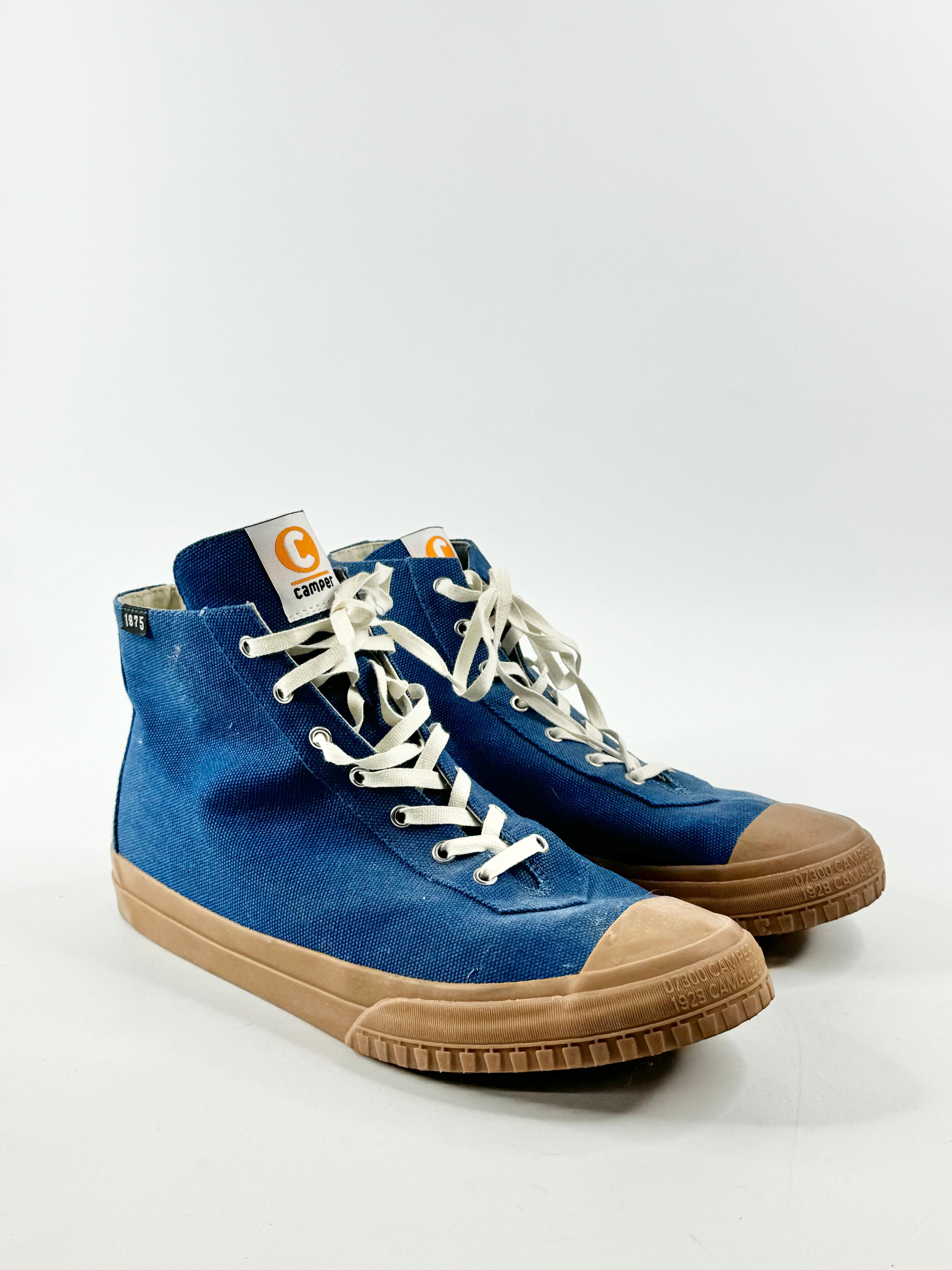 Camper Bright Blue Canvas Lace Up Shoes - EU46