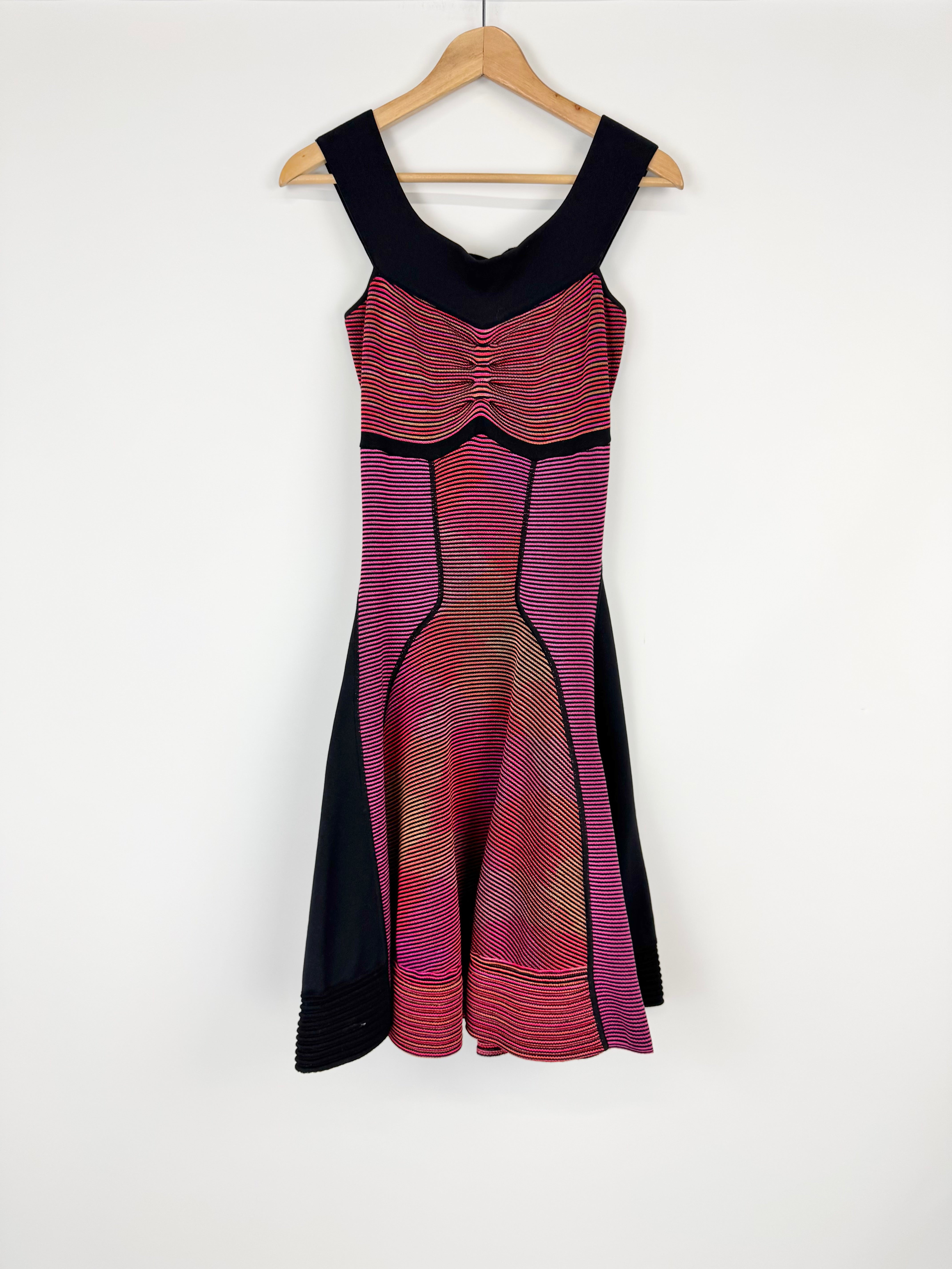 M Missoni Black and Pink Knit Dress - AU12