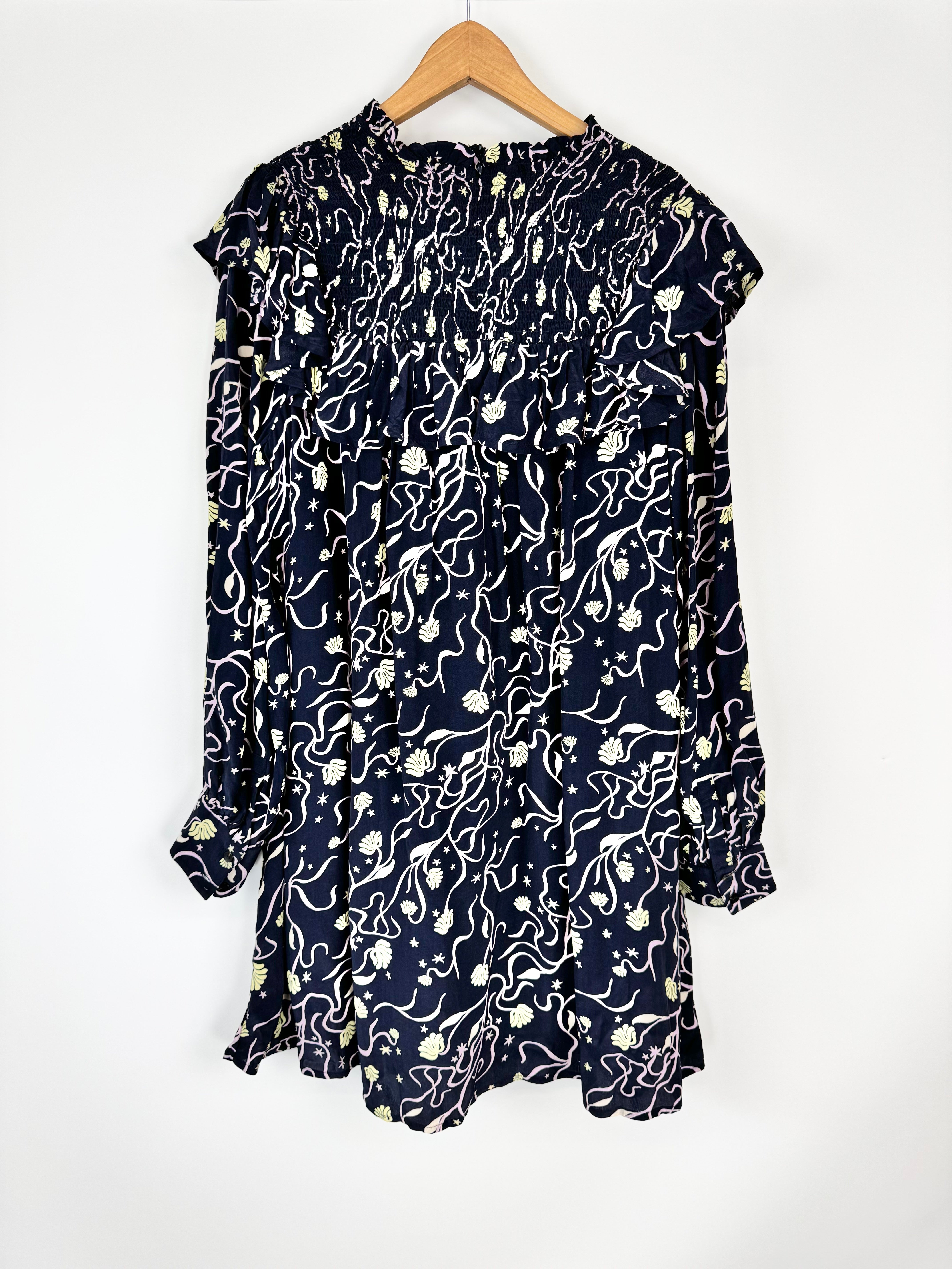 Scotch & Soda Blue & Purple Patterned 'Allover Print' Mini Dress NWT - AU12/14