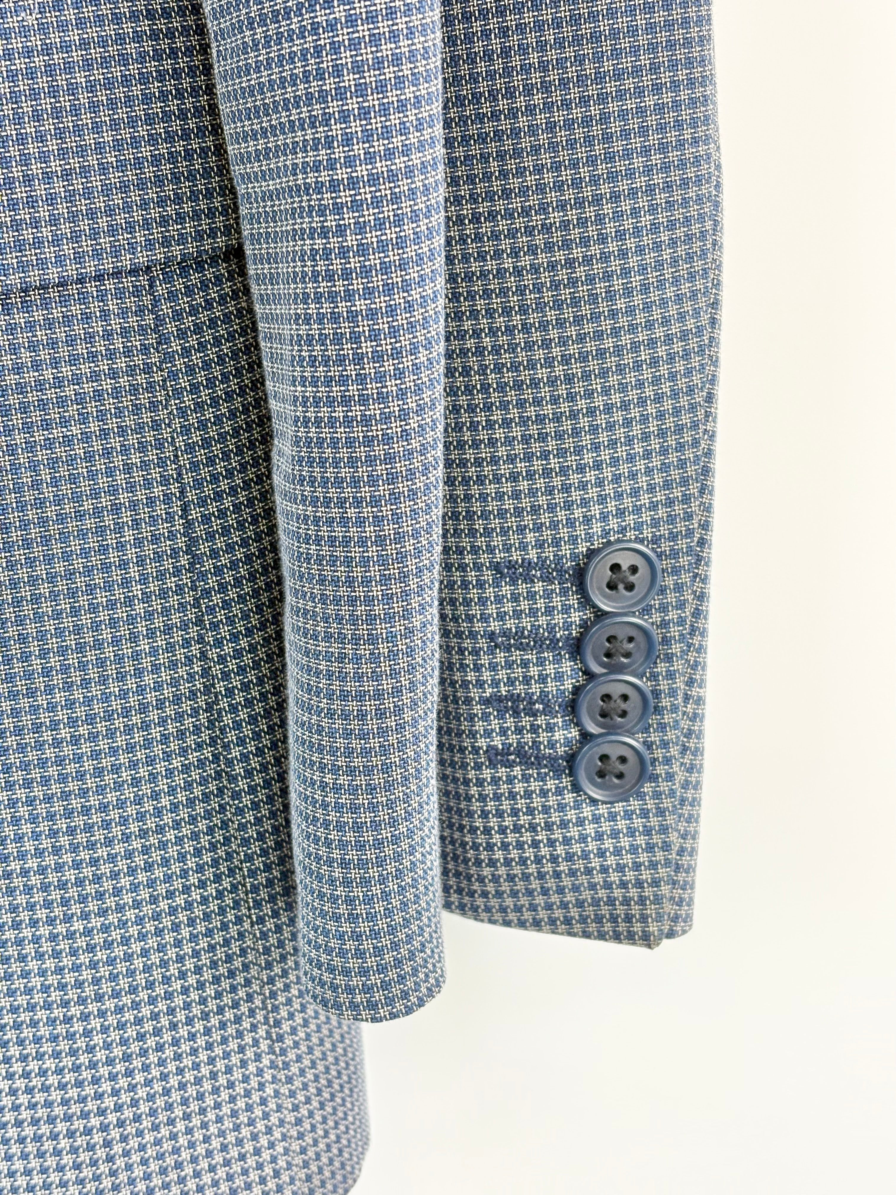 Calibre Blue Micro-Pattern Wool-Blend 2pc Suit - 36/28