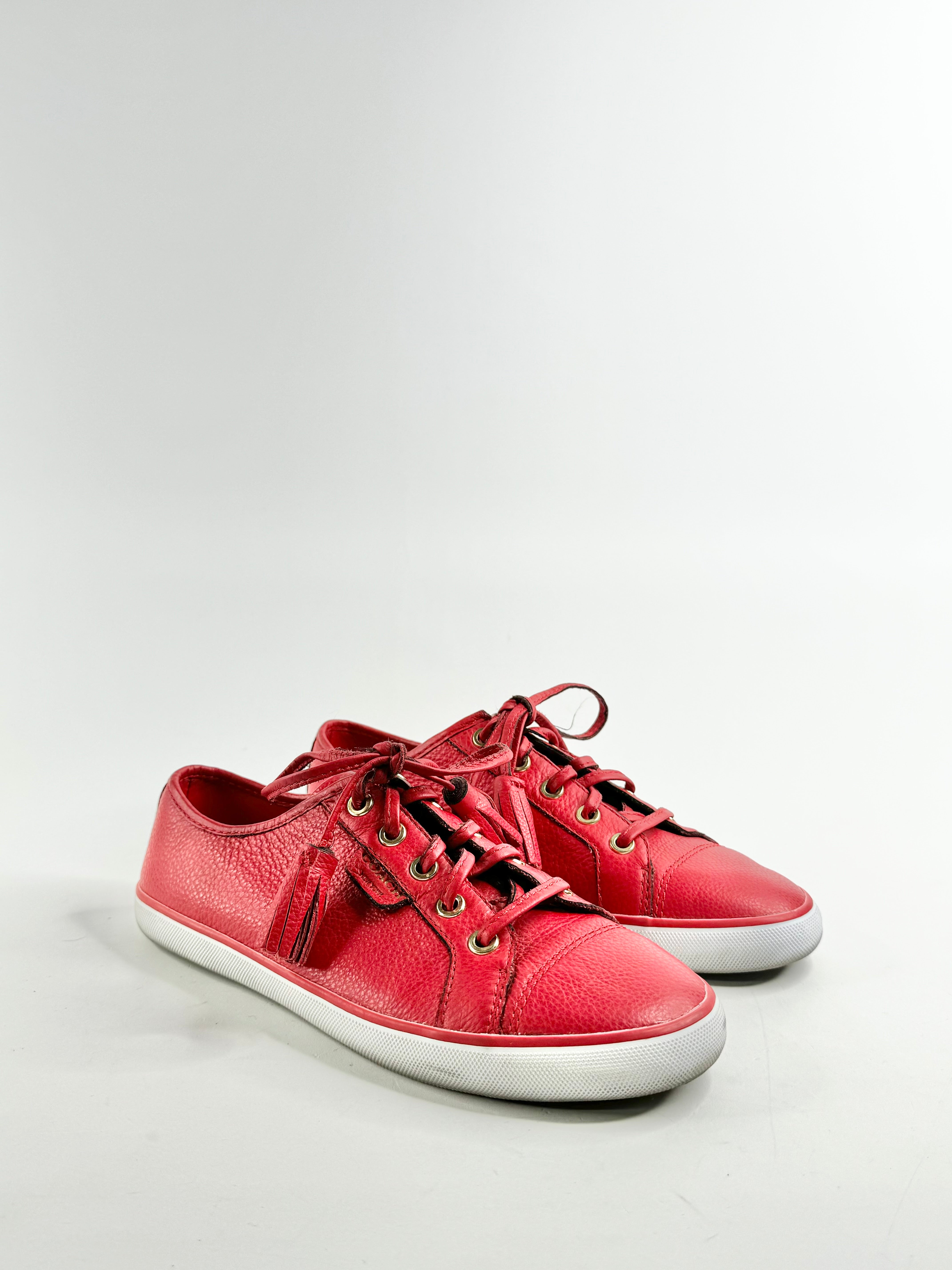 Coach Red Leather Lace Ups - EU38