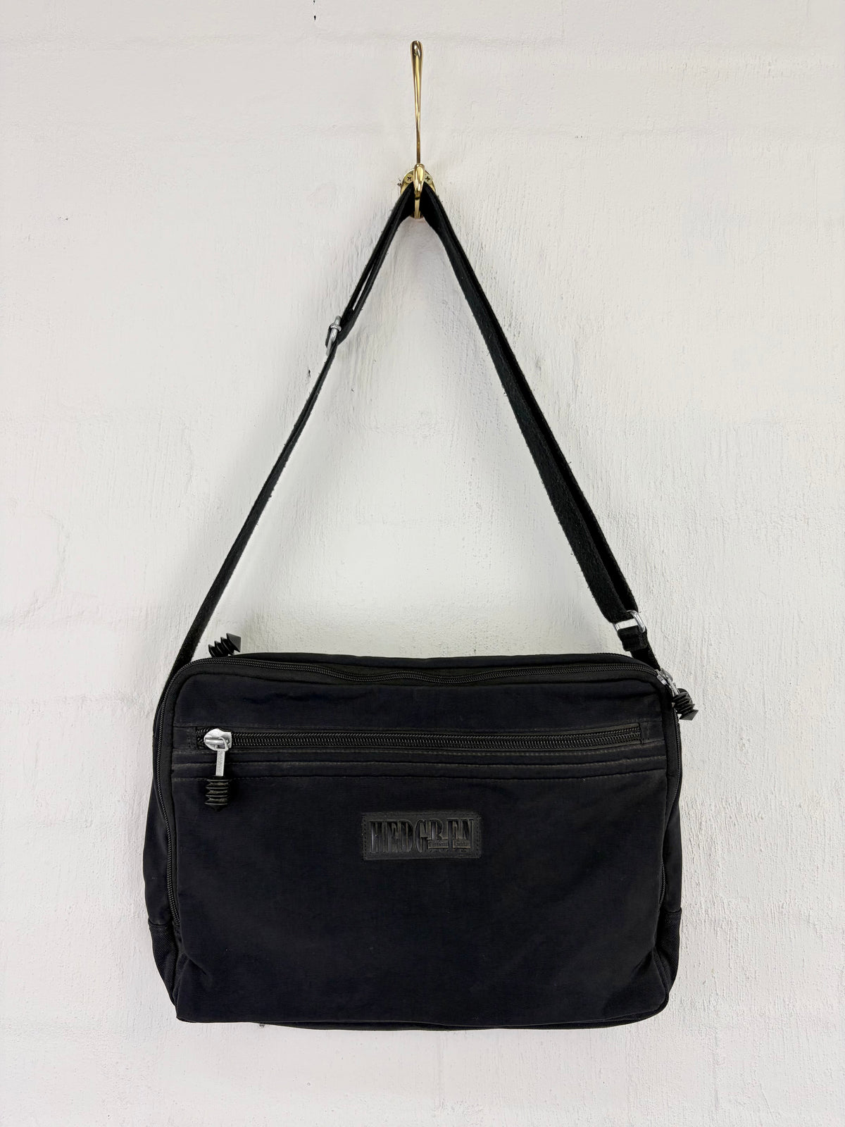 90s era Hedgren Black Messenger Bag