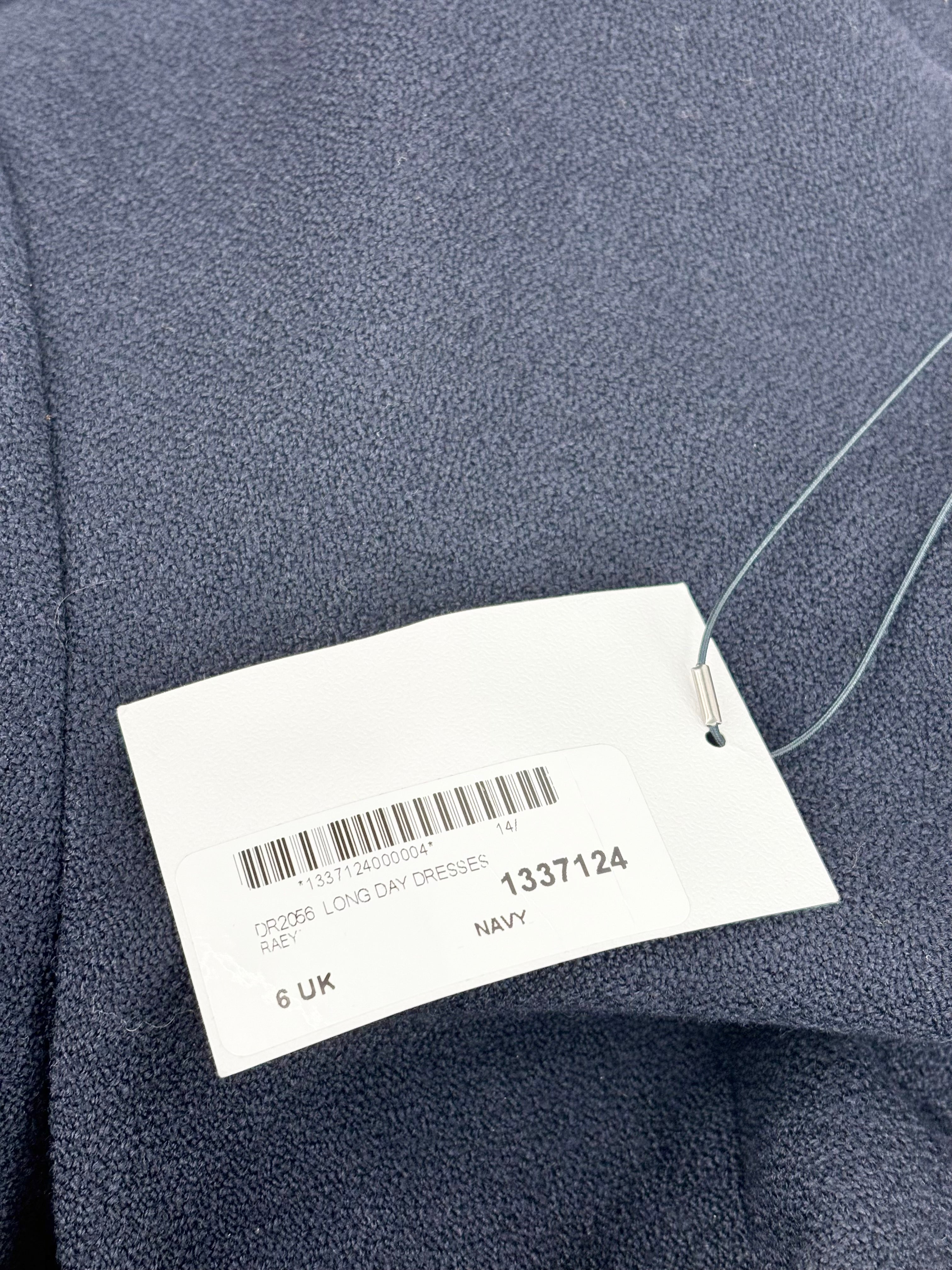 Raey Navy Blue Crepe 'Long Day' Column Dress - AU6