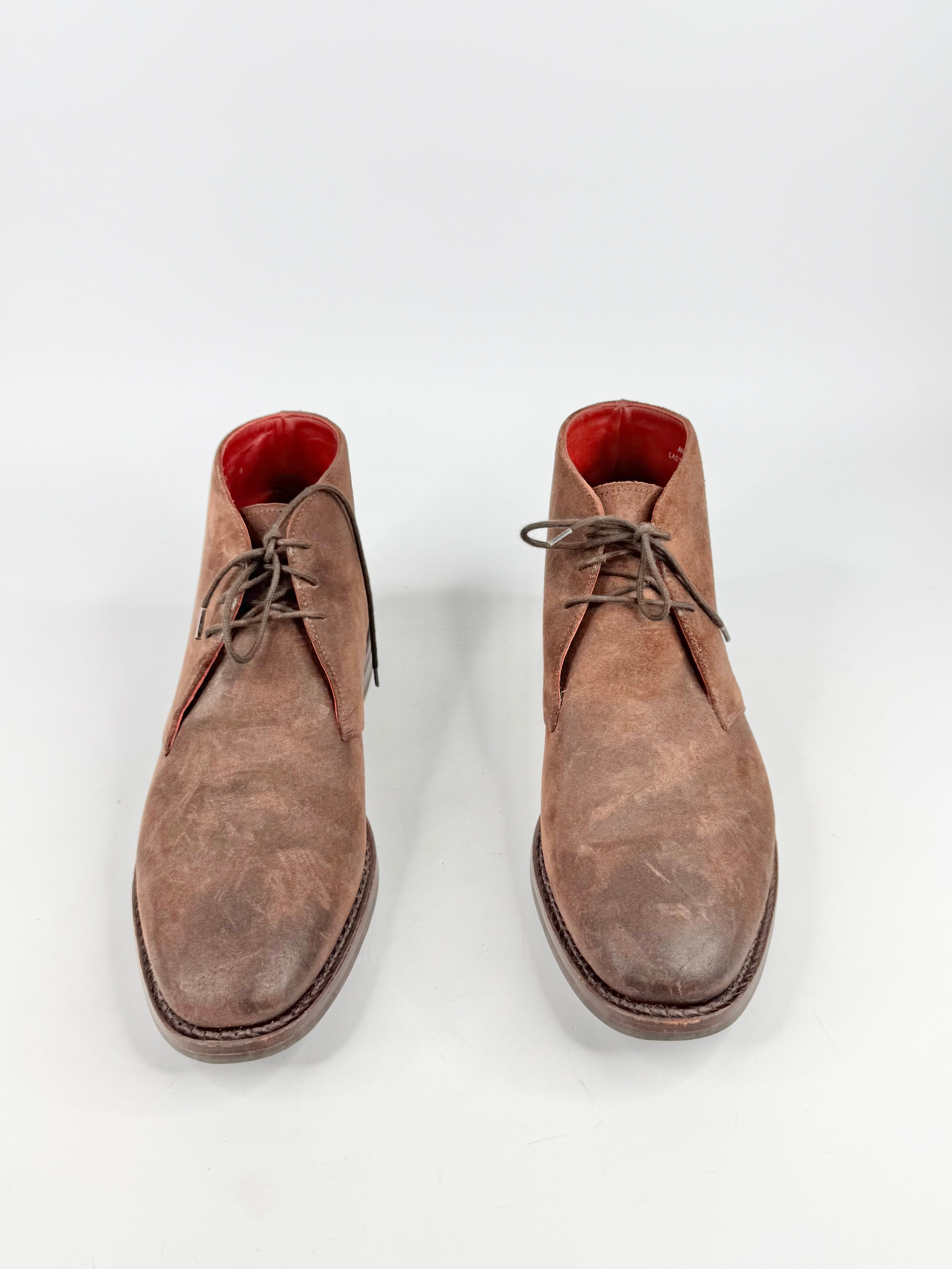 Design Loake Brown Suede Lace Up Boots - EU43