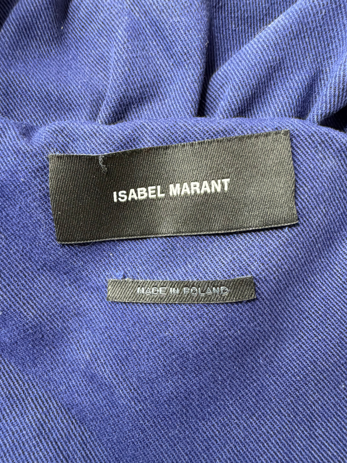 Isabel Marant Electric Blue 'Dipazo' Ruffled Cotton-Twill Jacket - AU8