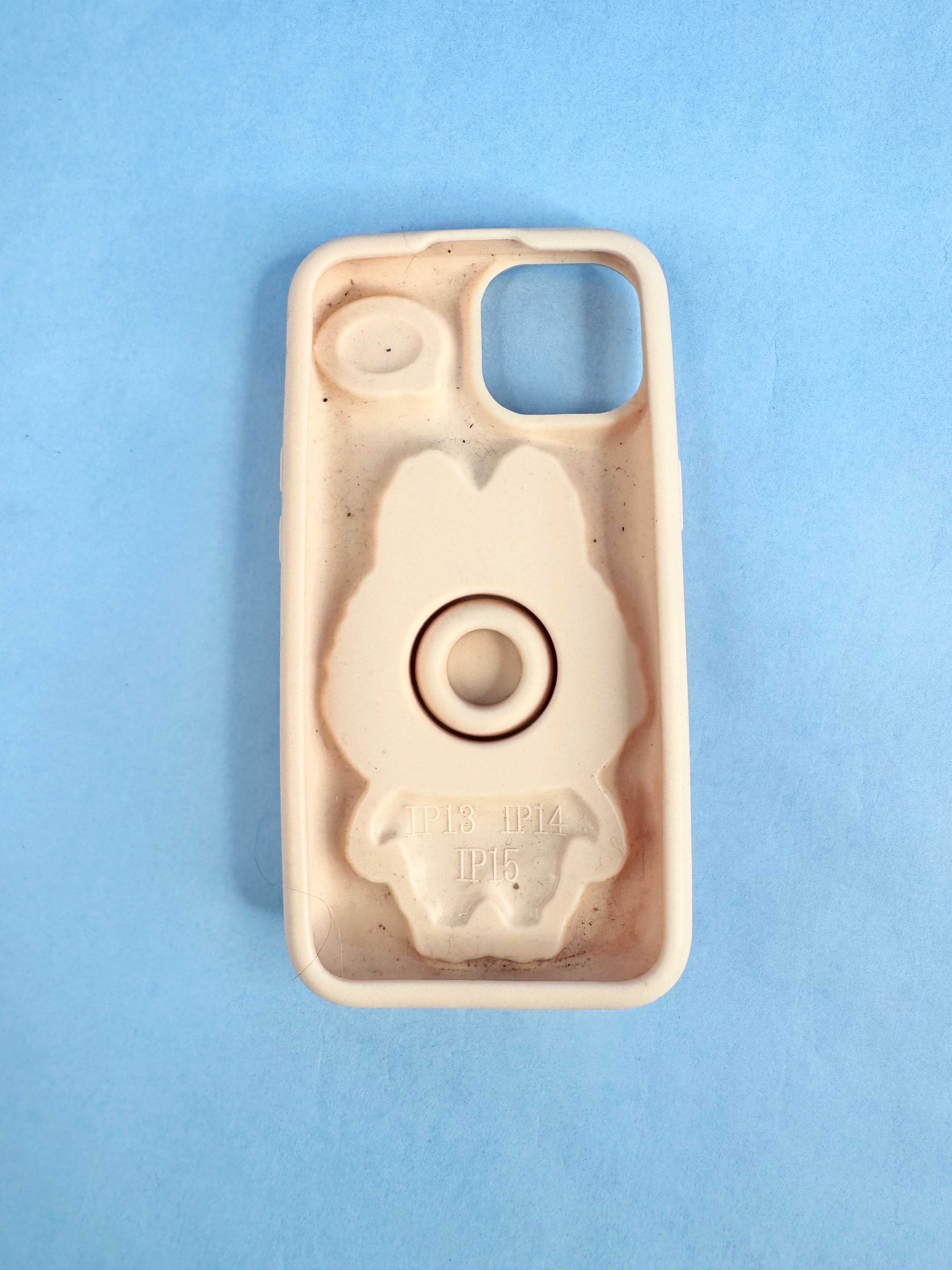 Peach Labubu-esque iPhone Case