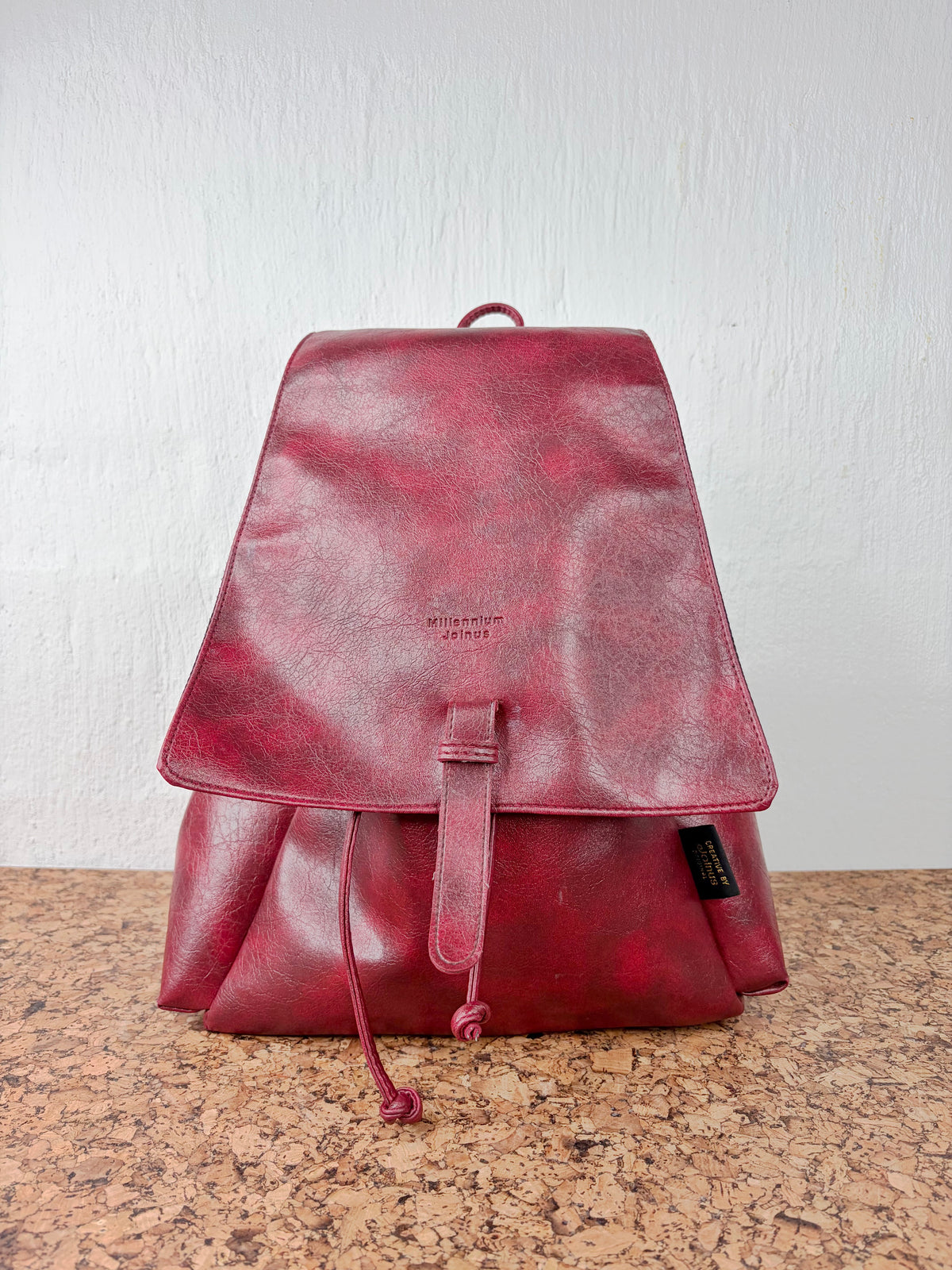Millenium Joinus Red Leather Bagpack