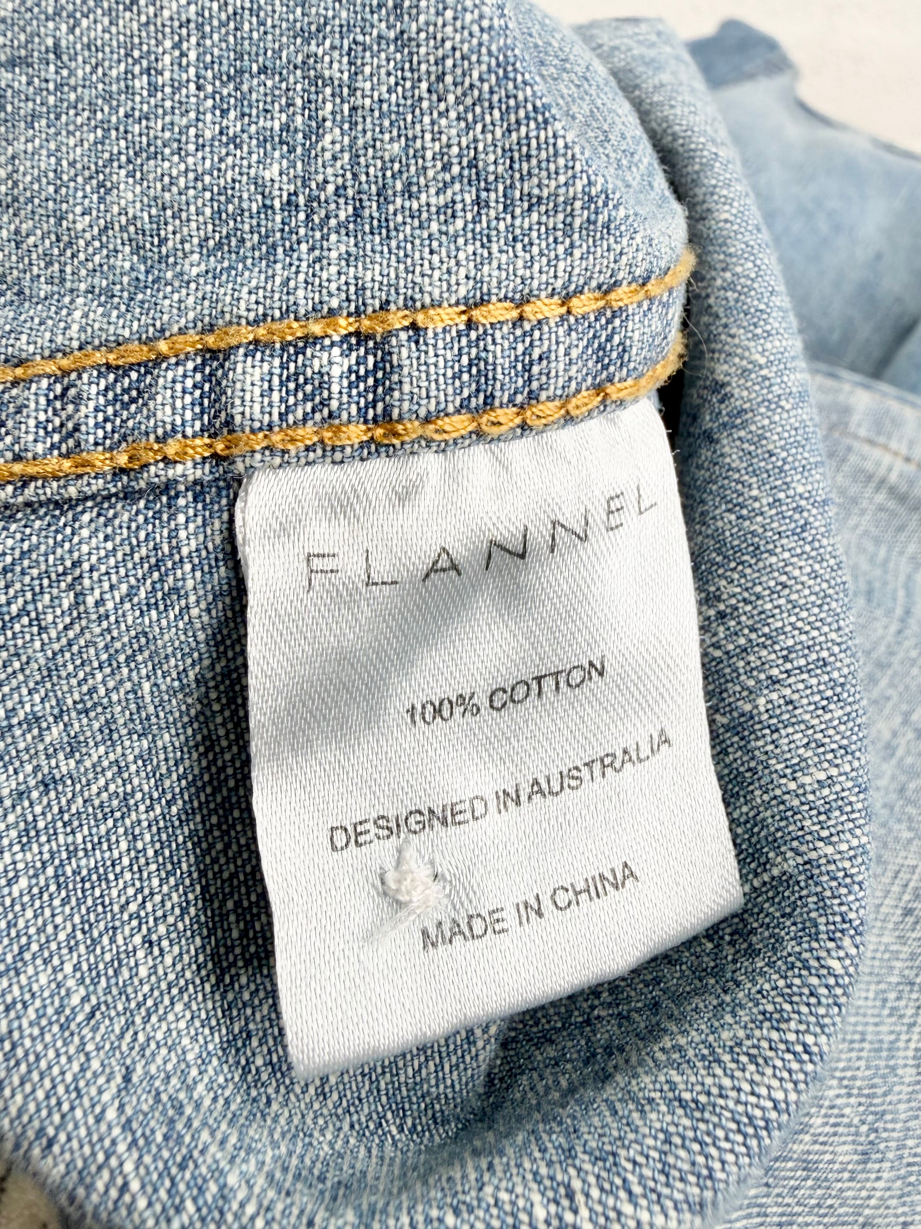 Flannel Blue Denim Shirt - AU12