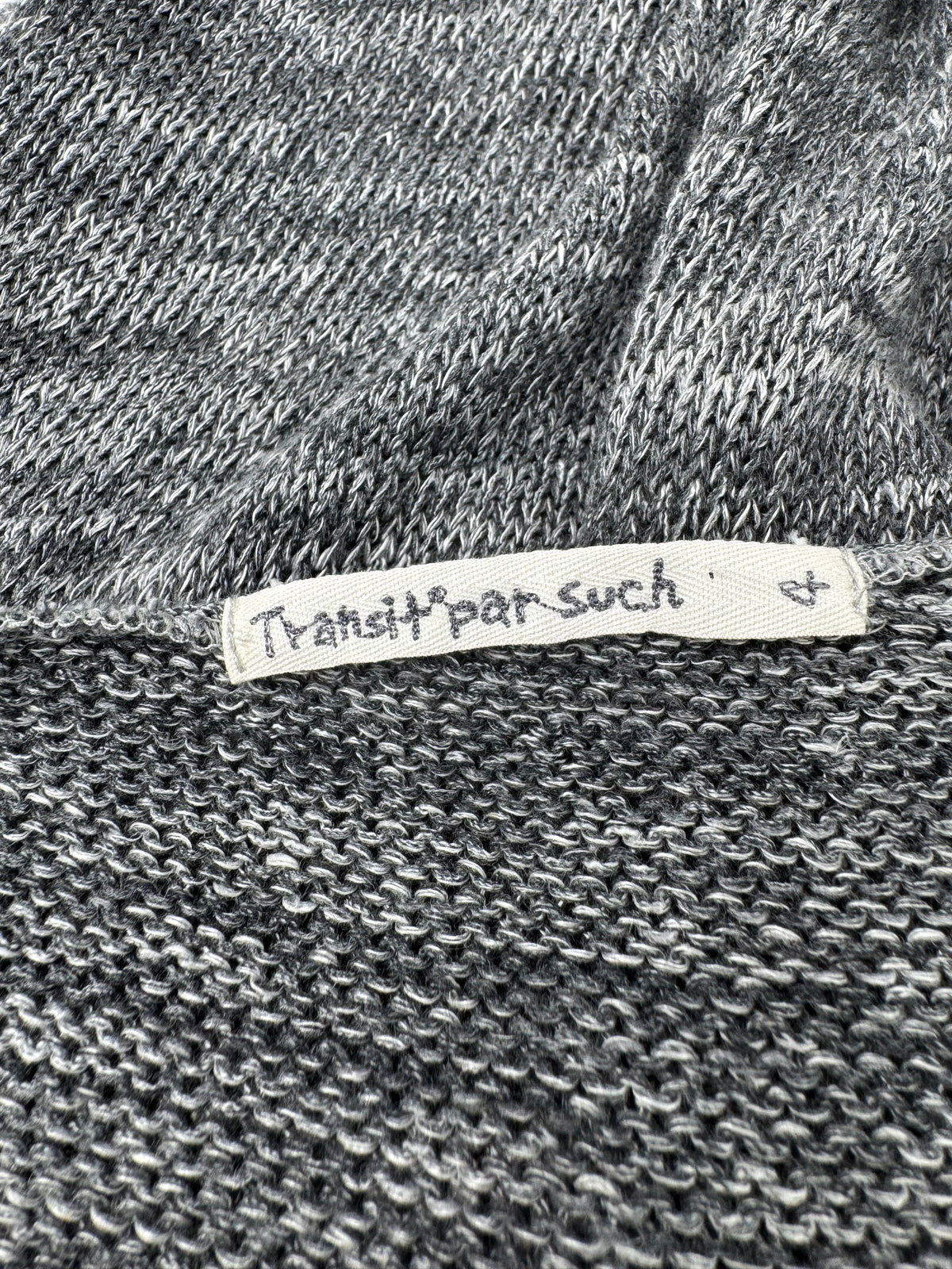 Transit Par Such Grey & White Sleeveless Knit Sweater - AU14