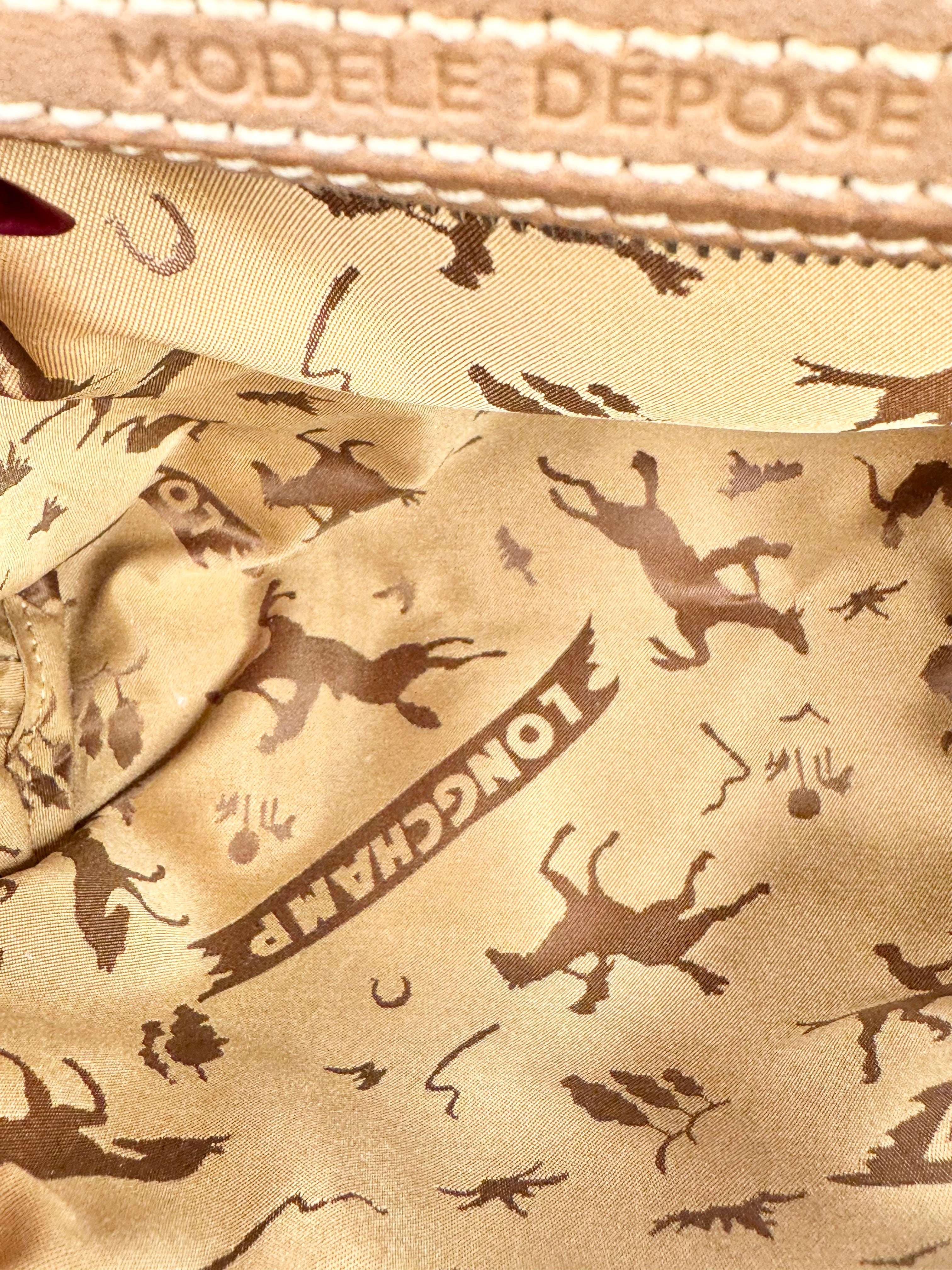 Longchamp Le Cuir Mini Tan Leather Cross Body Bag