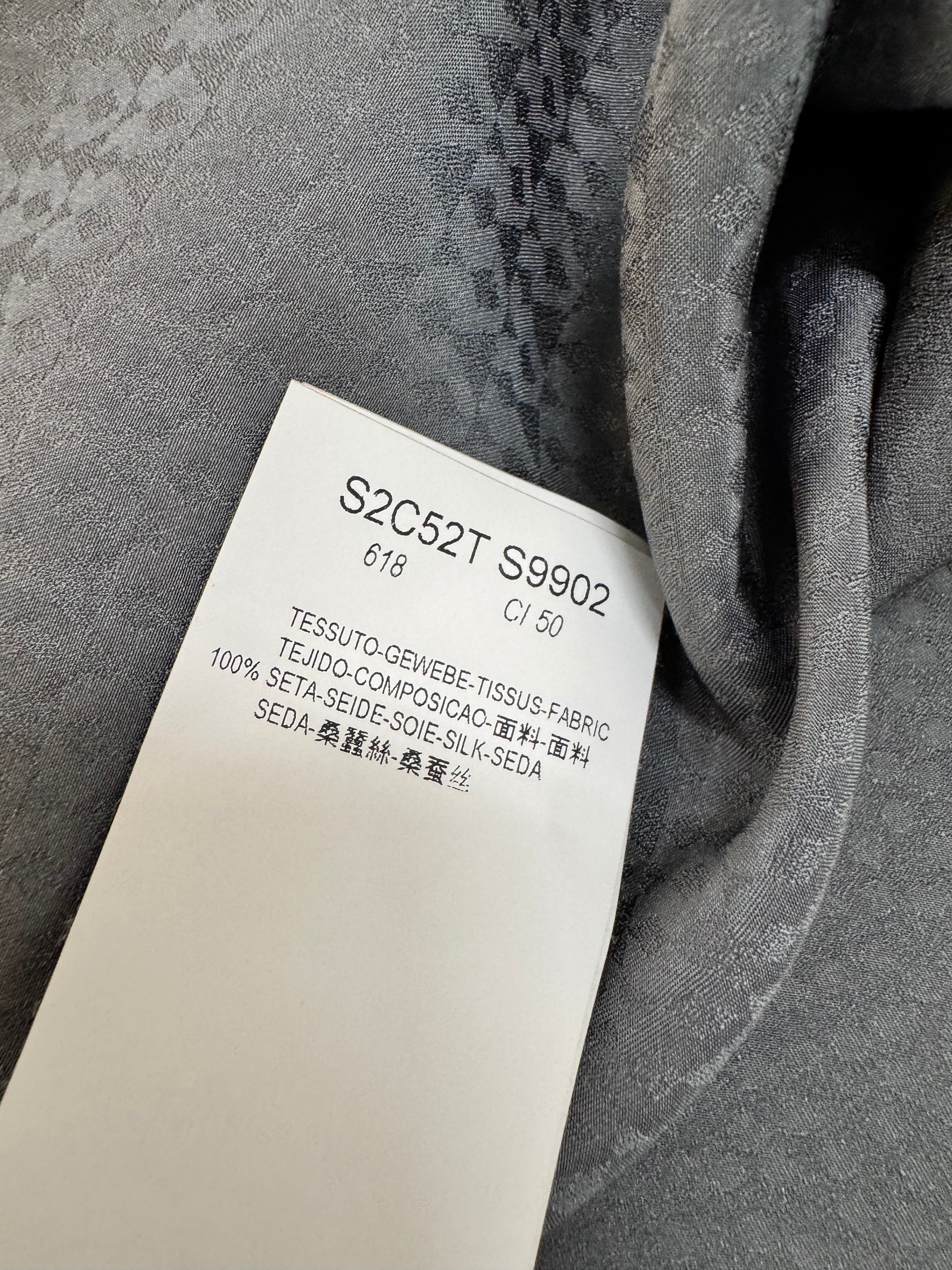 Emporio Armani Grey Silk Patterned Shirt - AU10/12