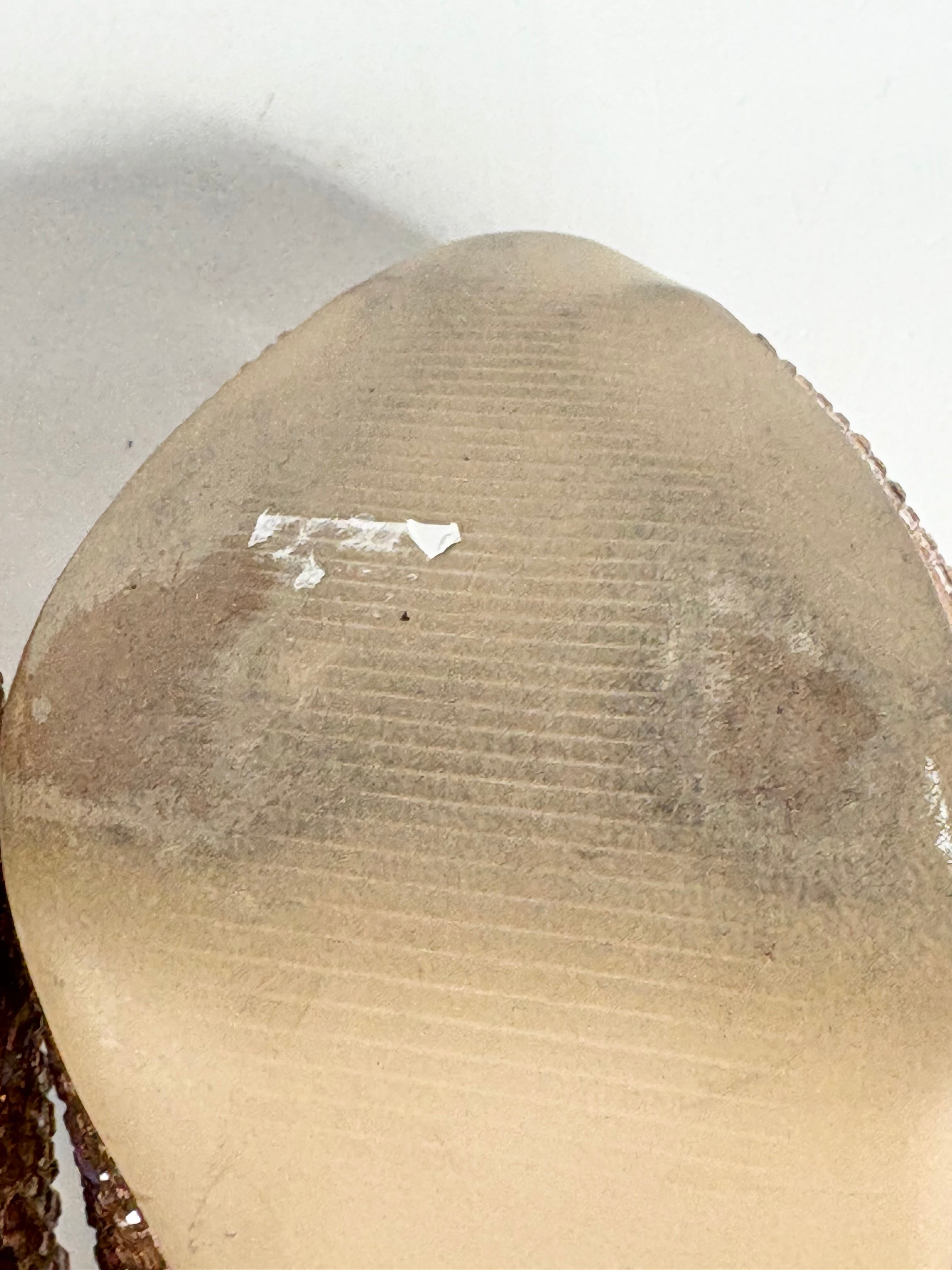 Steve Madden Copper Satin & Rhinestone Embellished 'Cycile' Peep-Toe Pumps - EU37/38