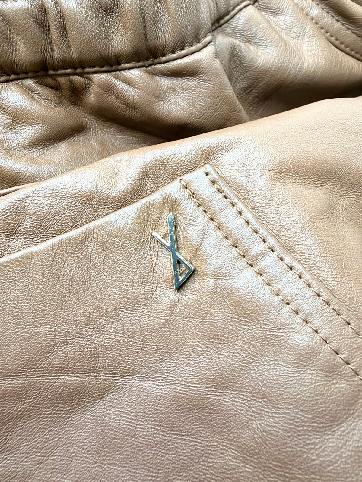 Ginger & Smart Caramel Leather Drawstring Slacks - AU12