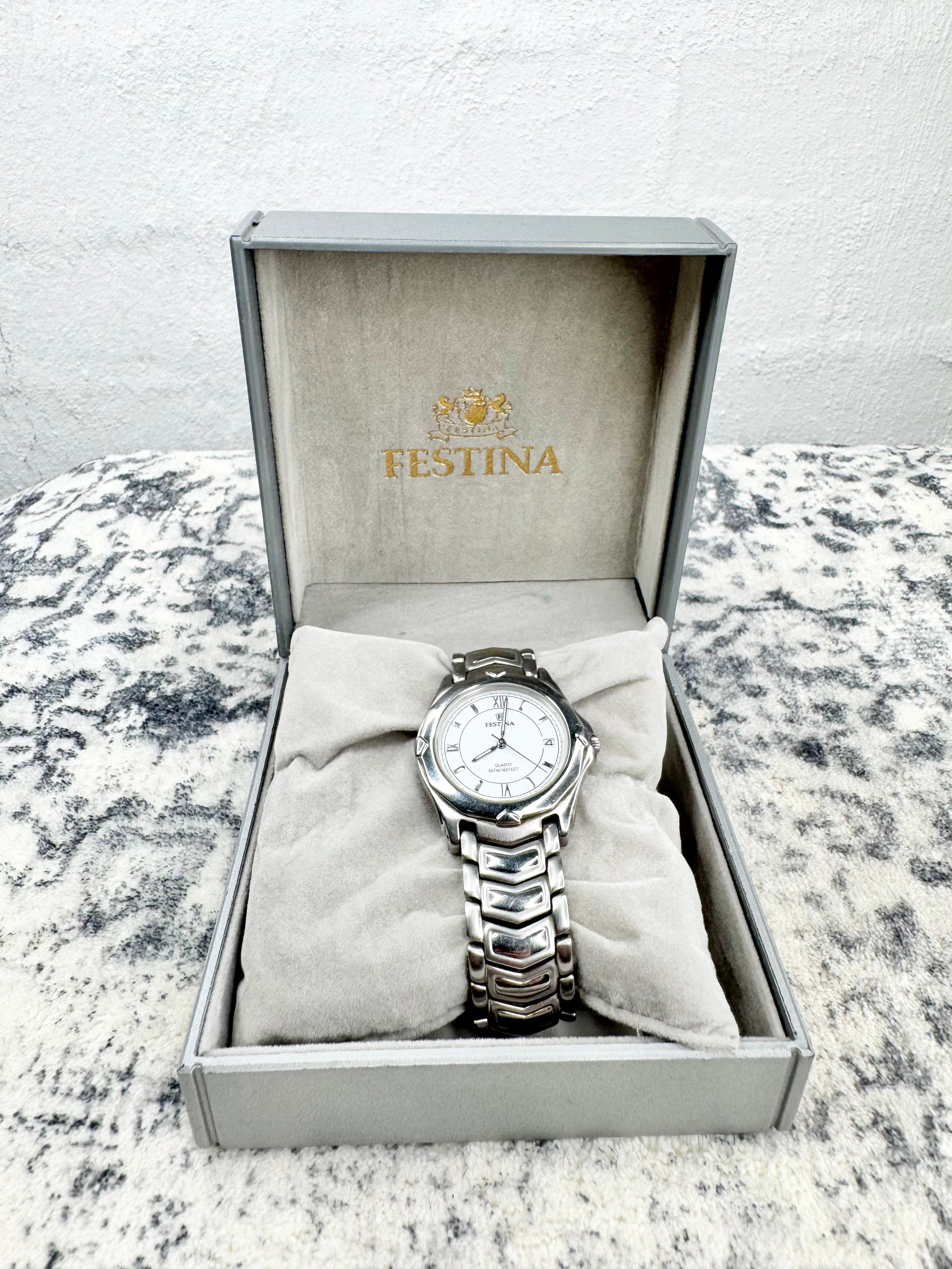 Festina Silvertoned Stainless Steel Watch