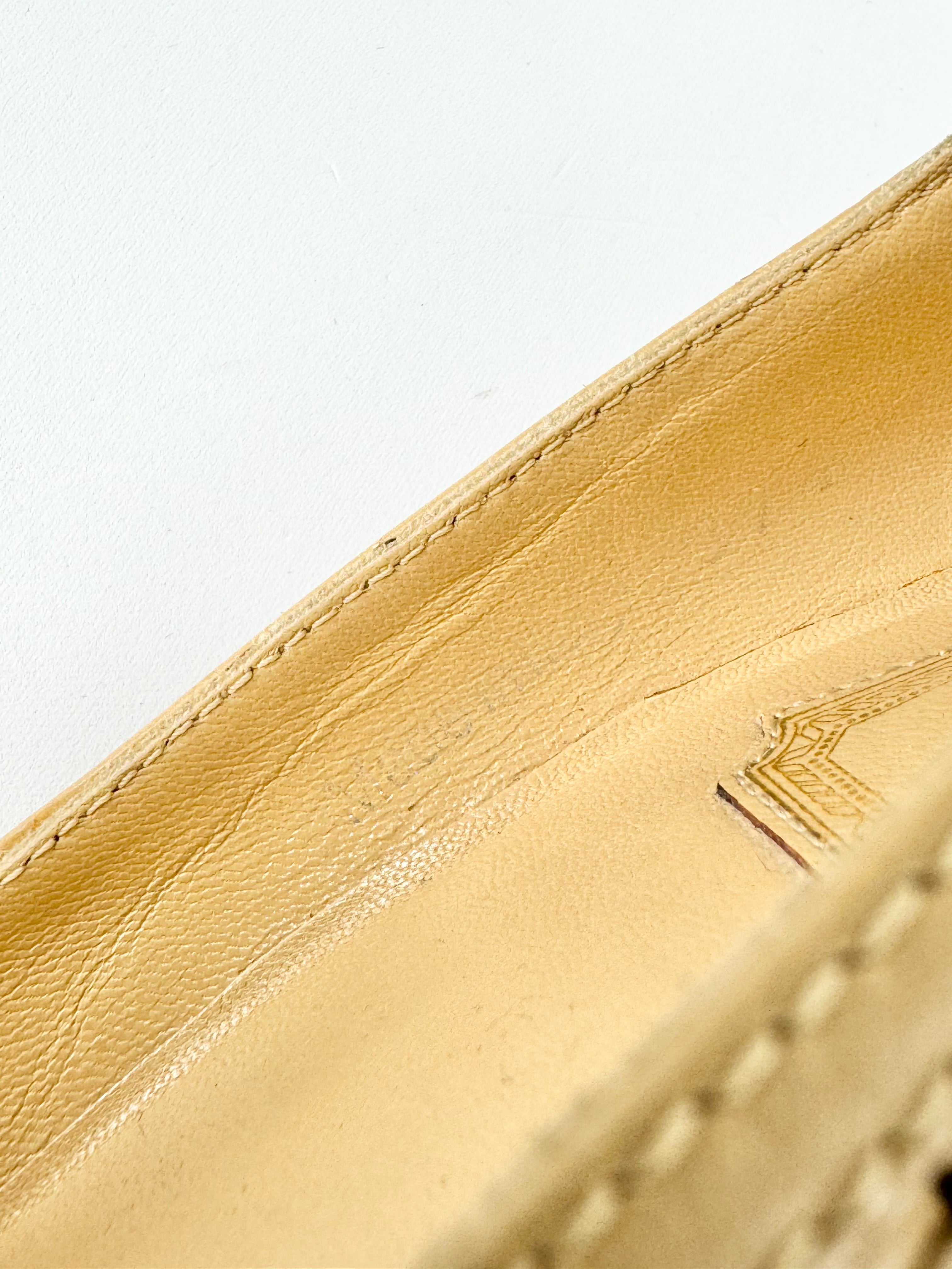 Christian Dior Wheaten Woven Stilettos - EU37.5