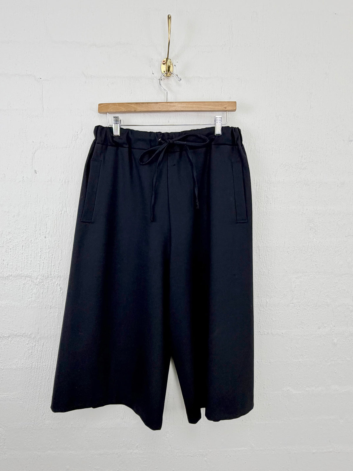 Jil Sander Navy Deep Blue Wool Culottes - AU8/10