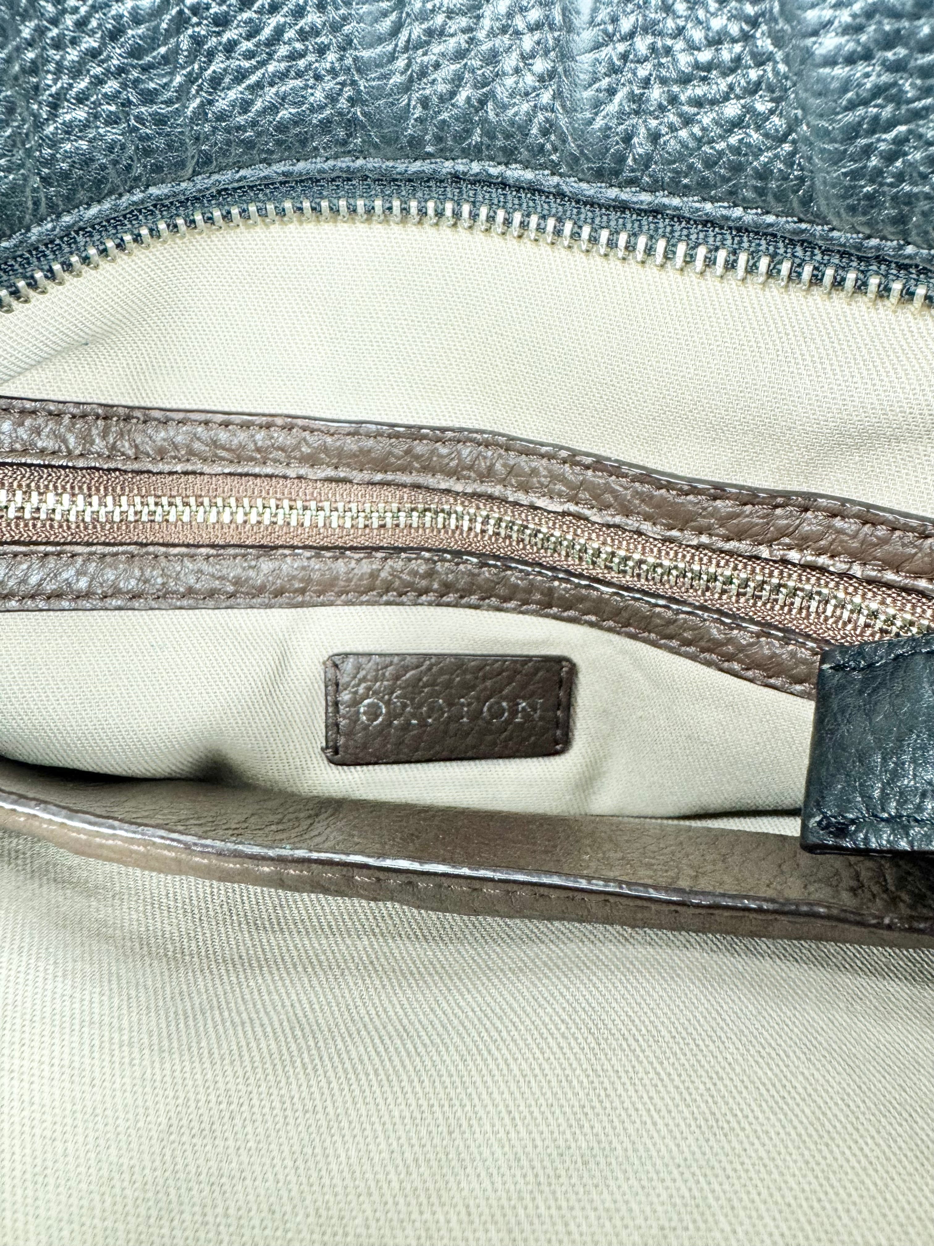 Oroton Black Leather Cross Body Bag