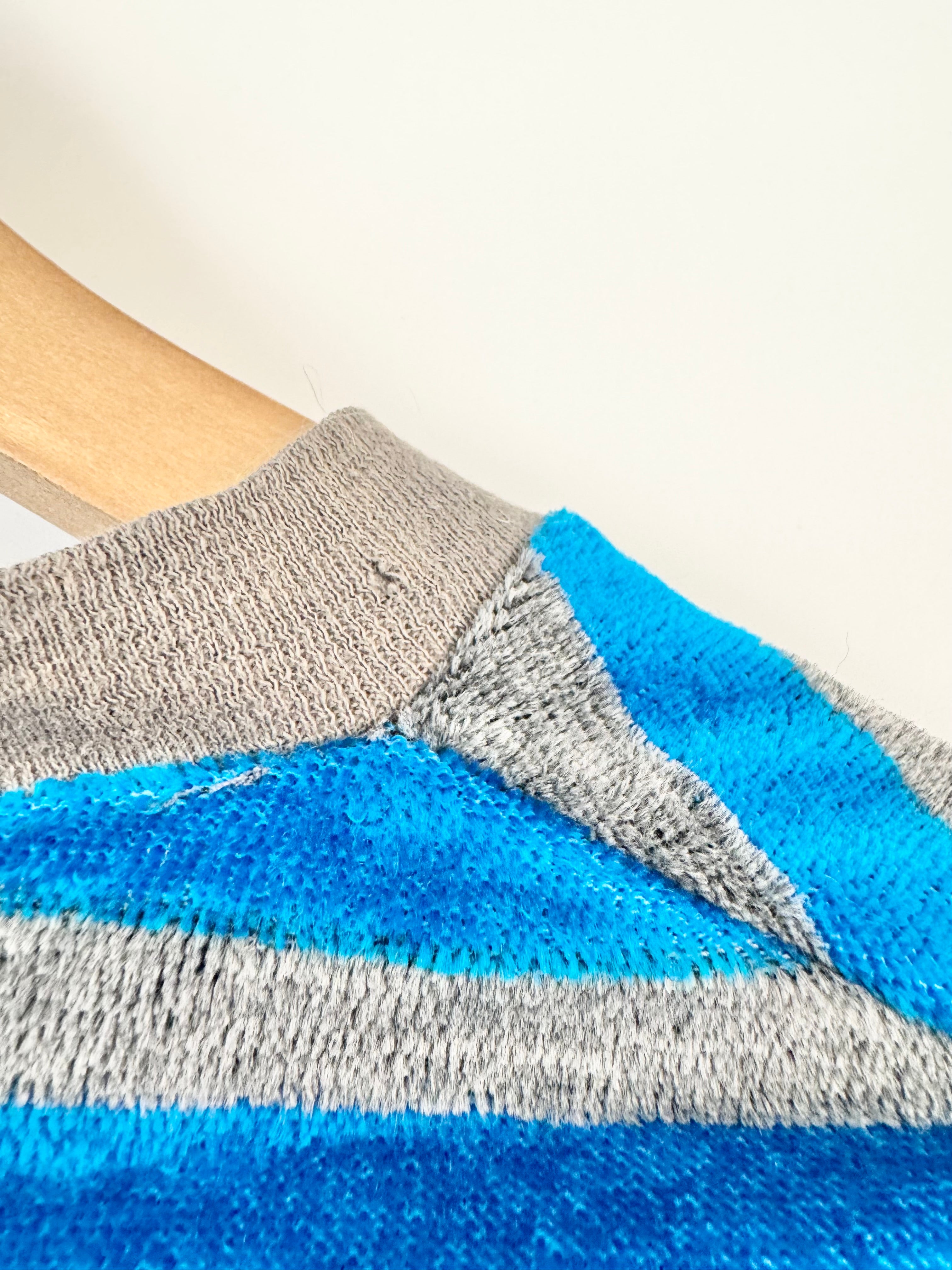 Vintage Levi Strauss & Co Blue & Grey Striped Sweater - AU8/10