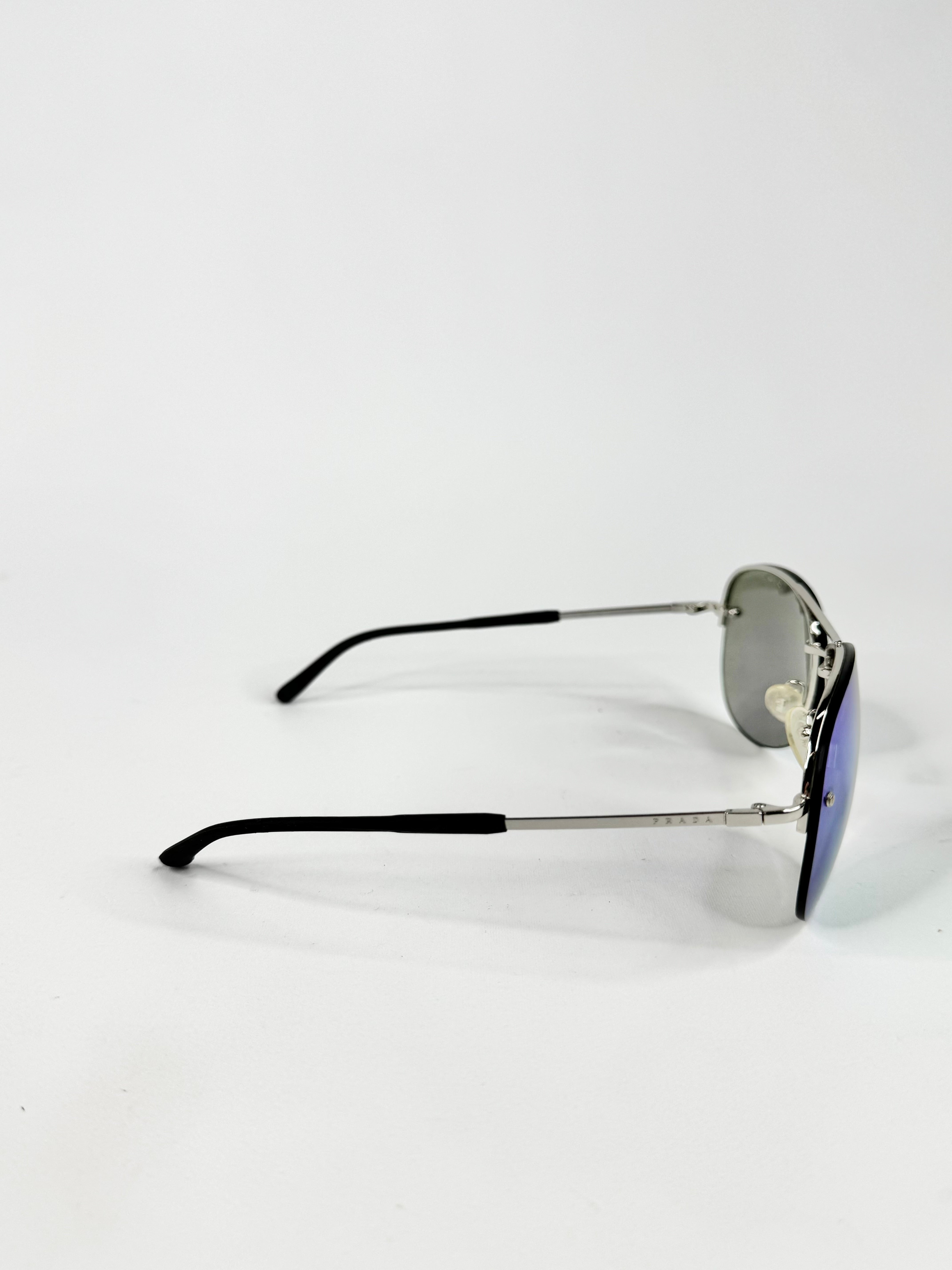 Prada Linea Rossa Blue Mirrored Sunglasses