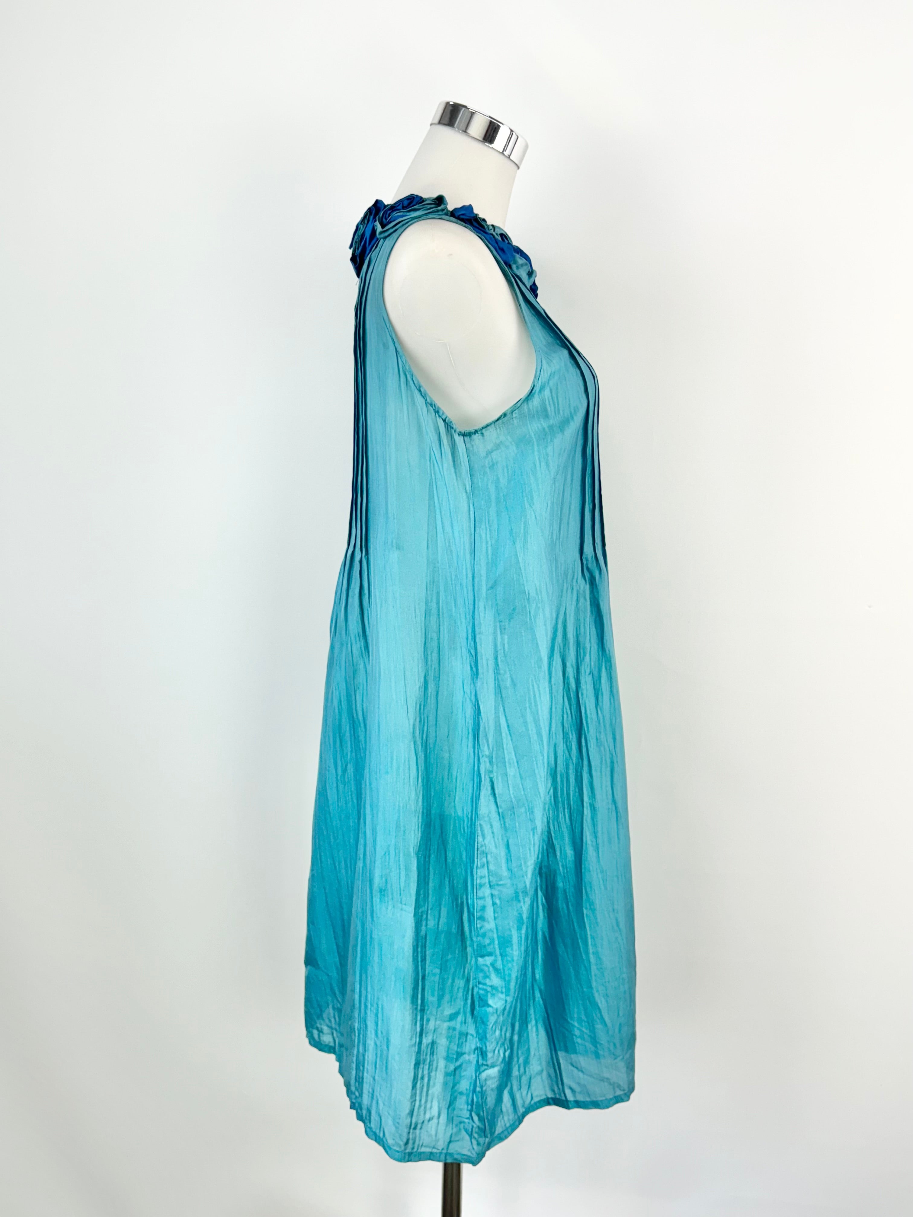 Bianca Levrin Silk Rosette Collar Dress - AU8