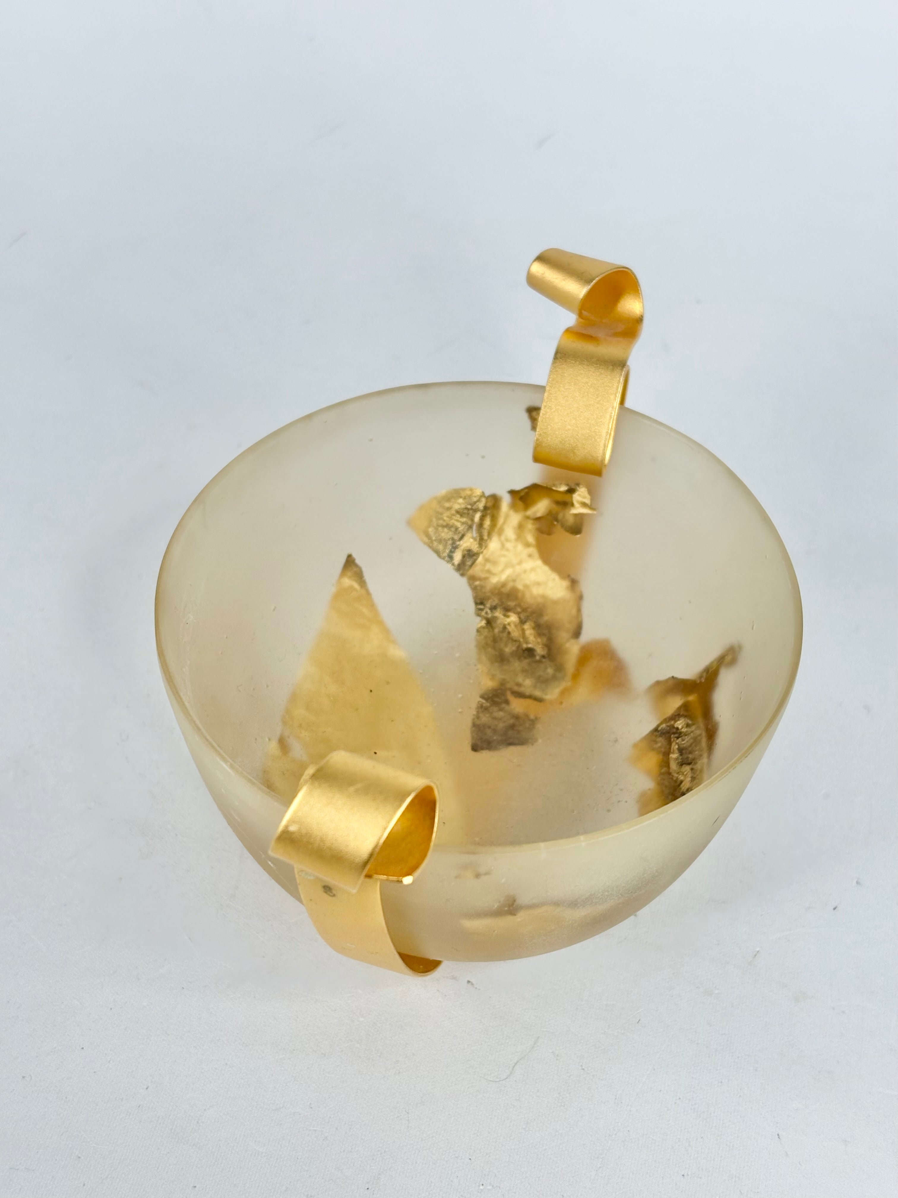 Martha Sturdy Canada Suspended Gold-Leaf Resin Bowl