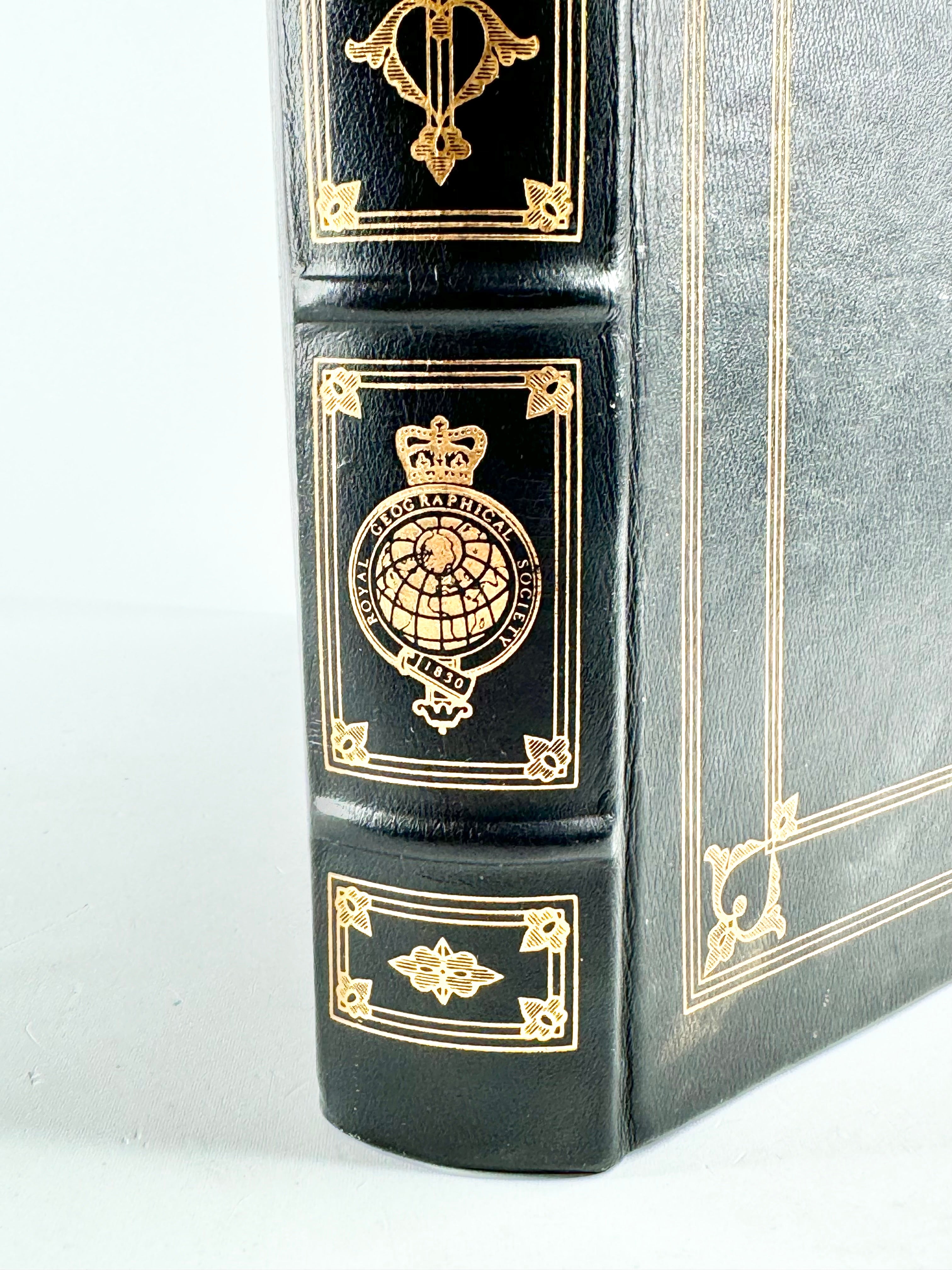 1983 Royal Geographical Society Leather Bound Atlas Book