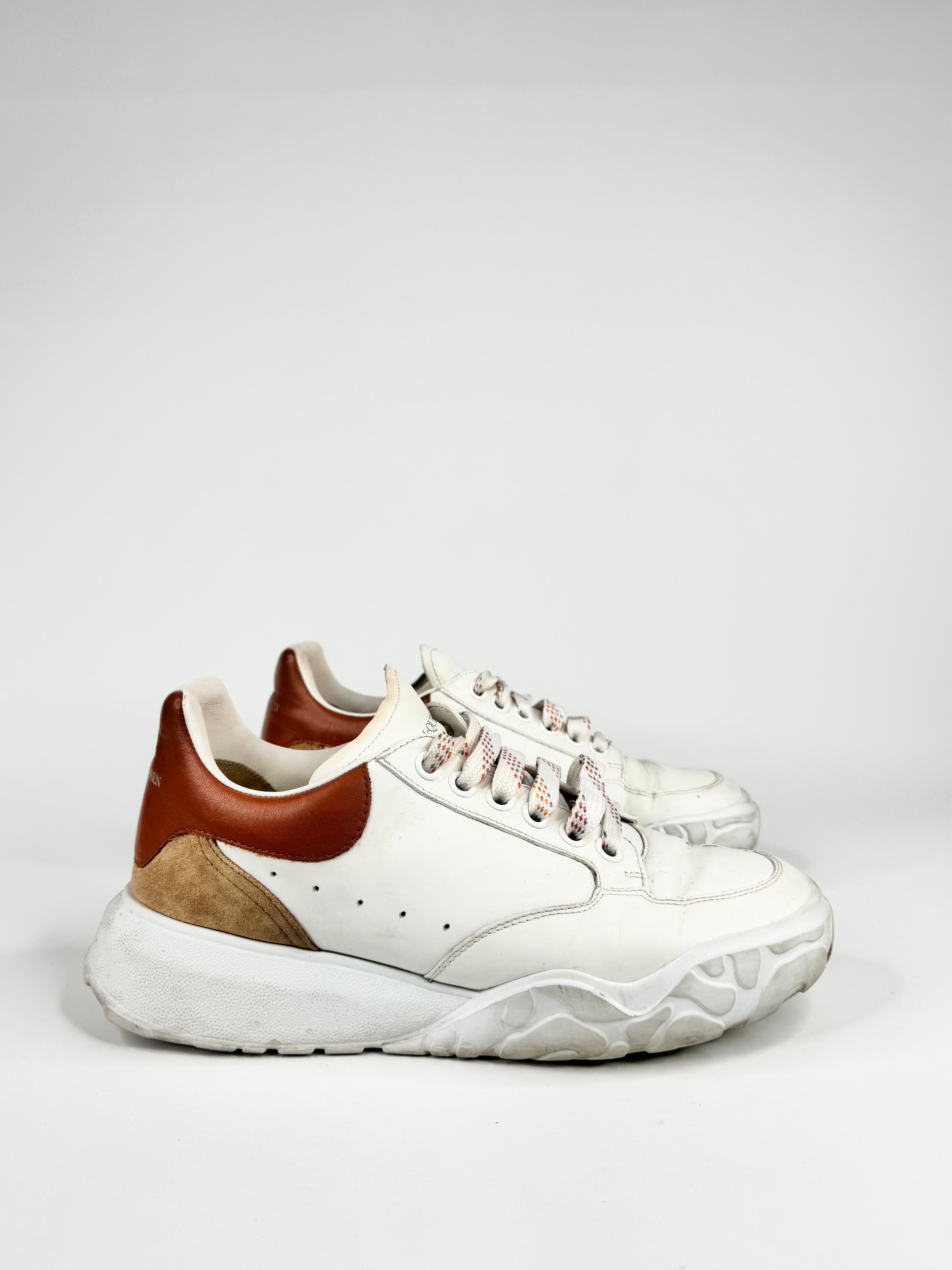 Alexander McQueen White & Tan Oversized Sneakers - EU40