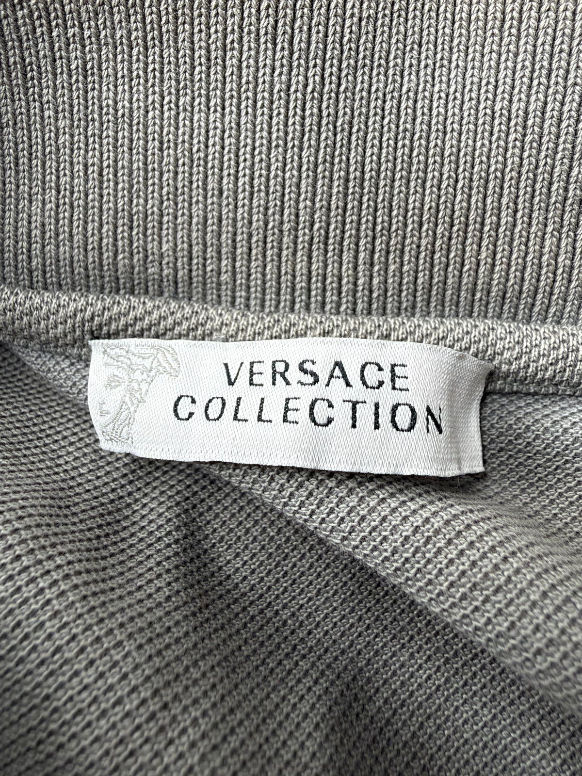 Versace Collection Ash Grey Polo Top - S