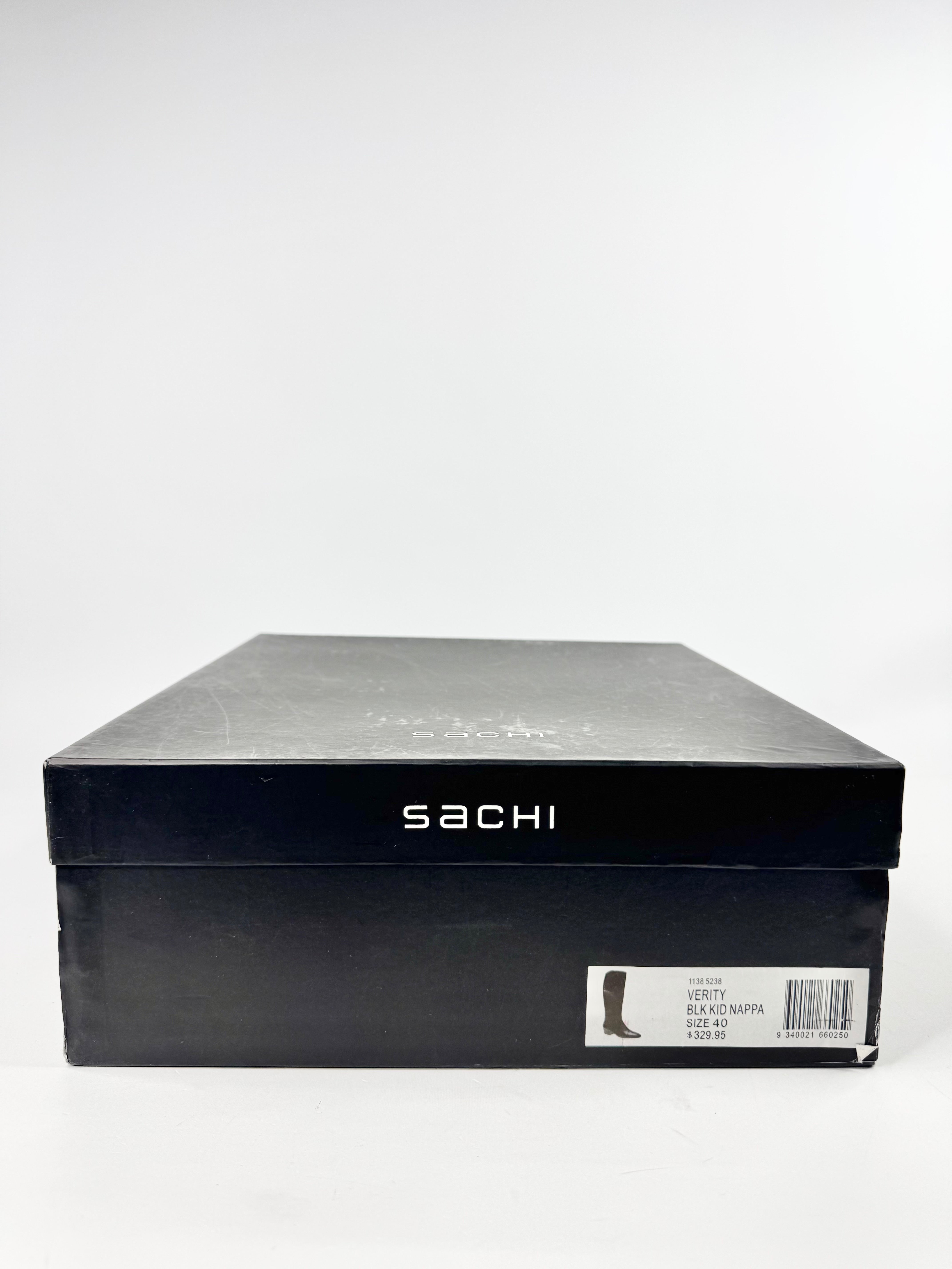 Sachi Black Knee High Ankle Boots - EU40