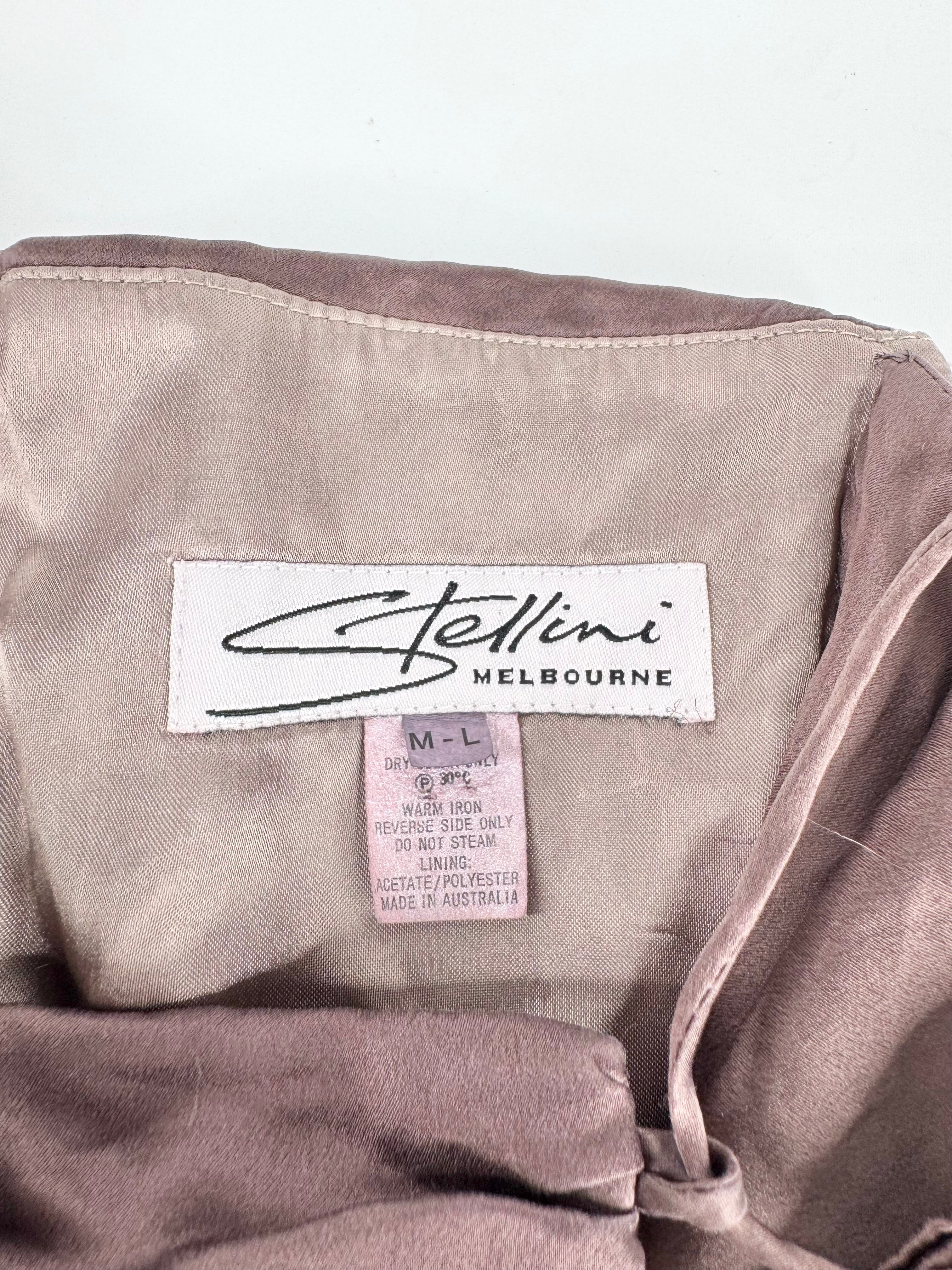 STELLINI SILK CORSET IN DARK BROWN - AU8/10