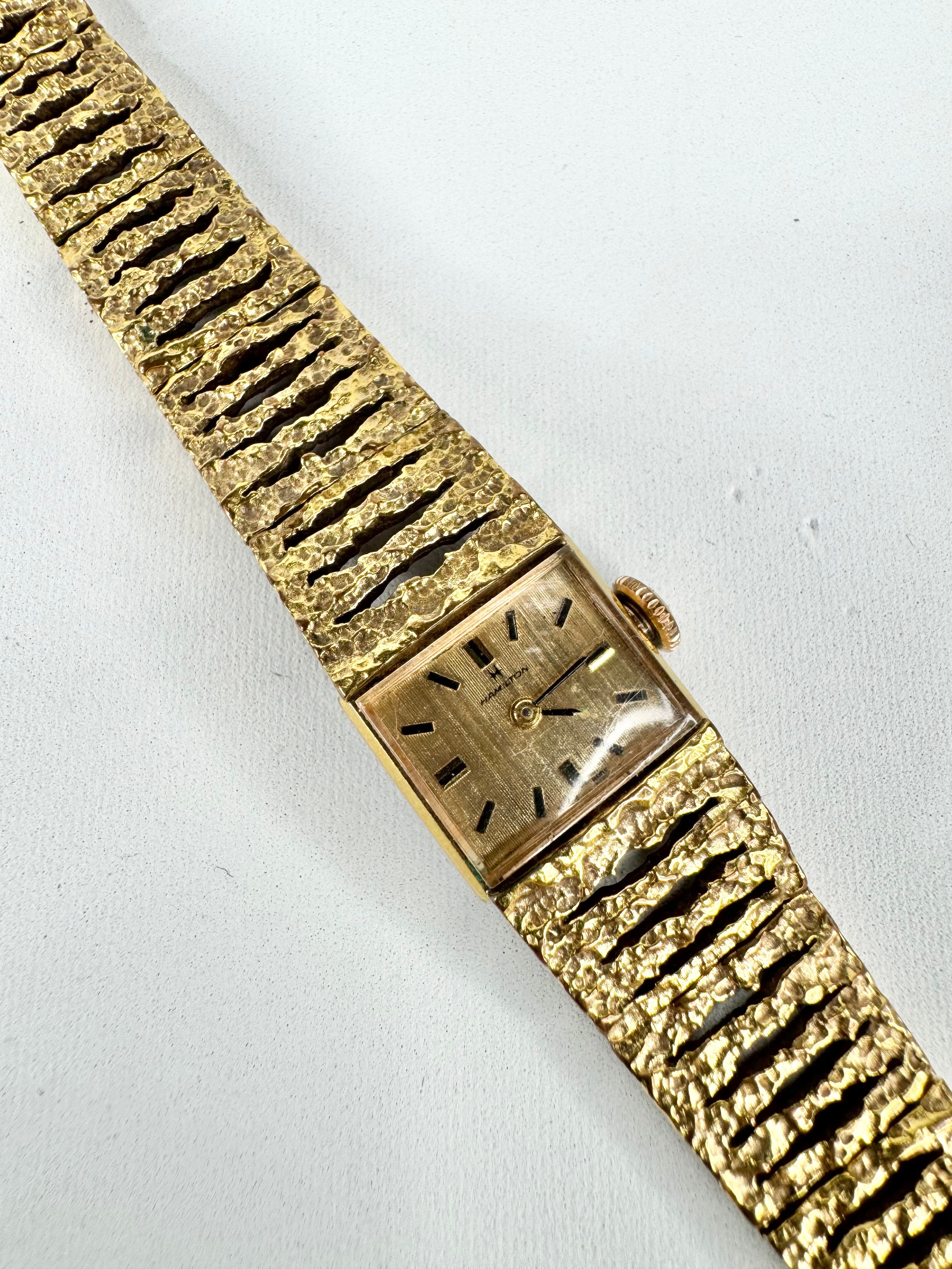 Vintage Hamilton Manual Wind Gold Plated Watch