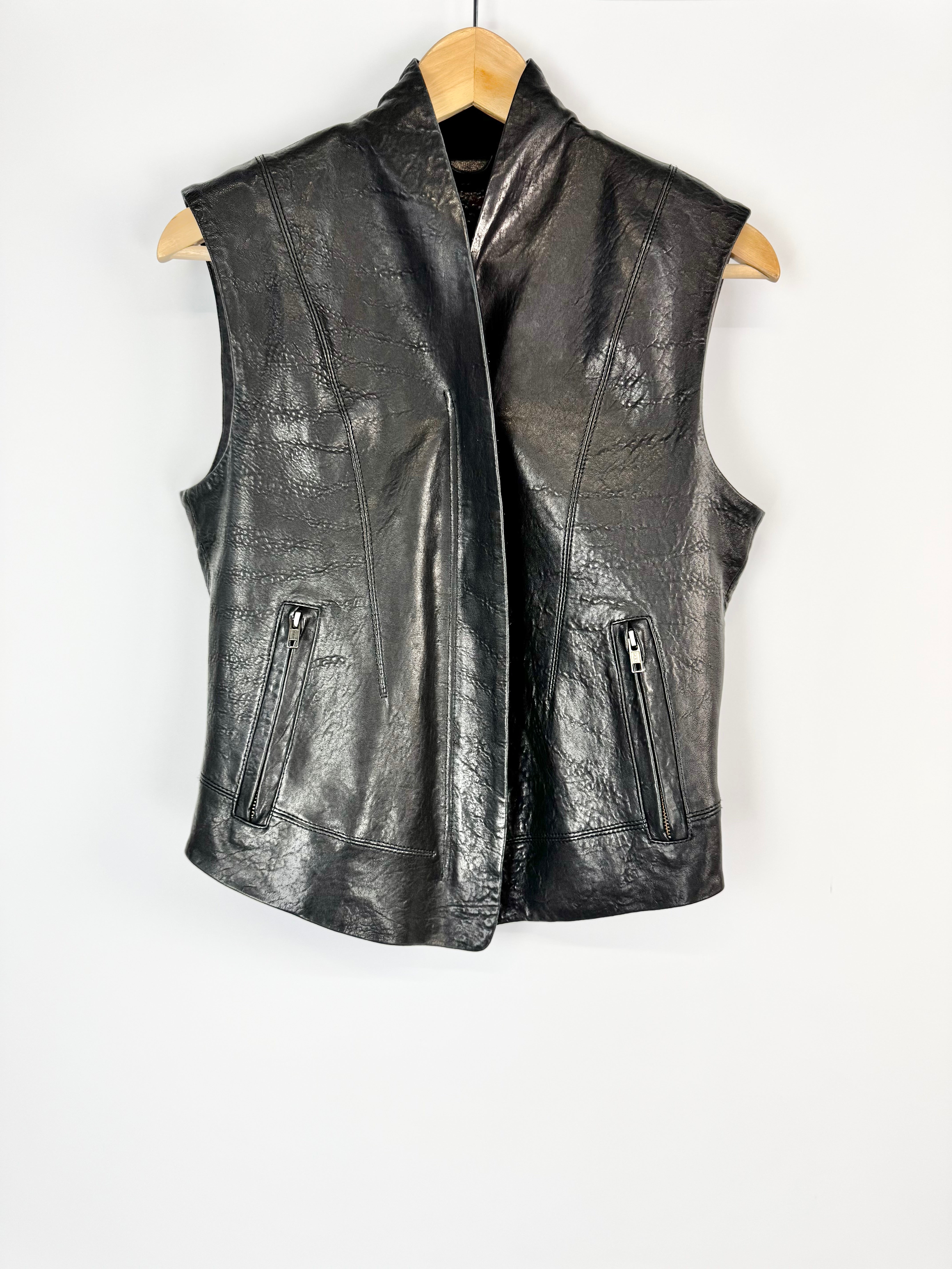 Morrison Black Leather Vest - AU8/10