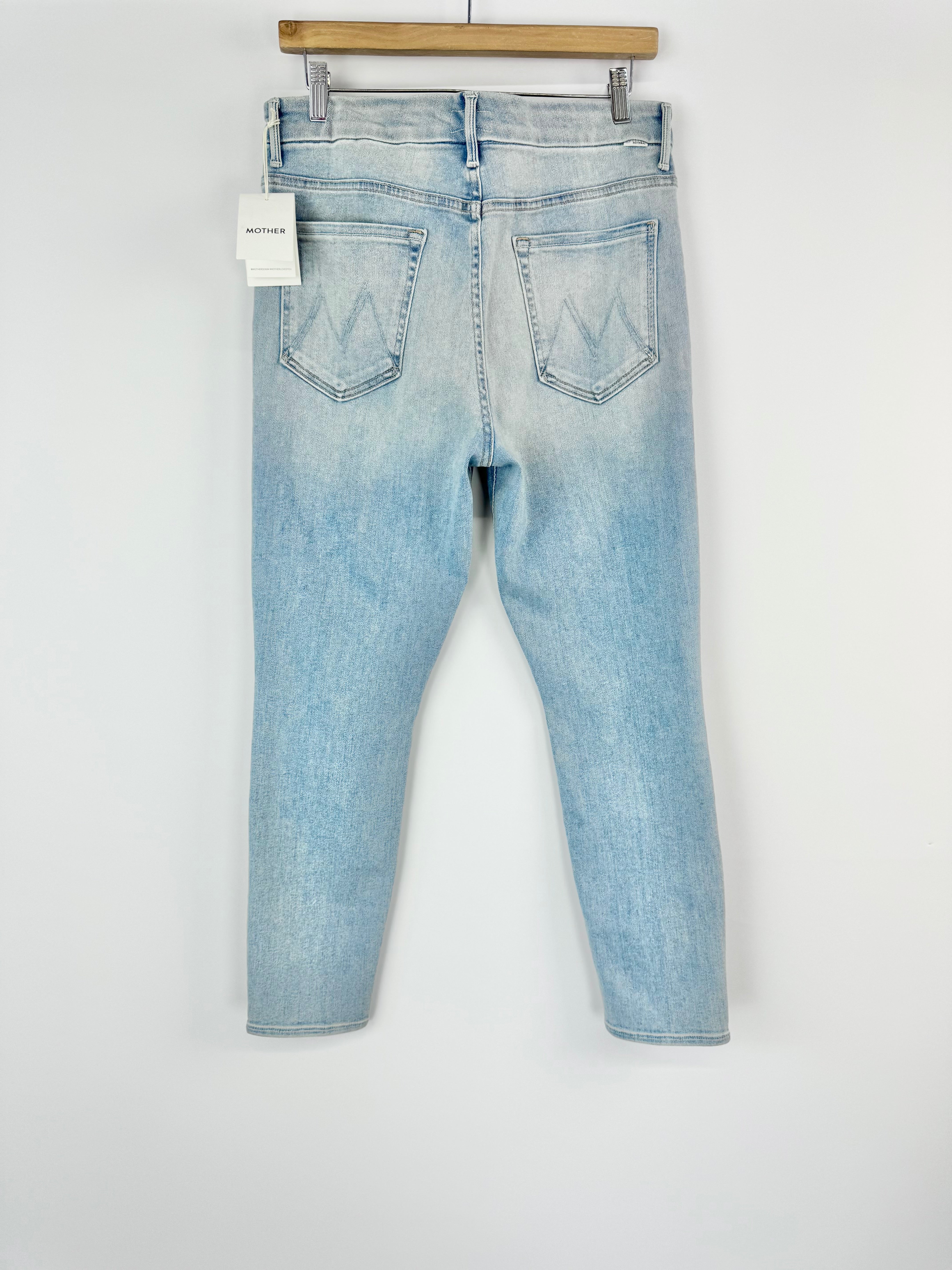 Mother Light Blue 'Looker Sunday Wash' High Waisted Jeans NWT - Size 32