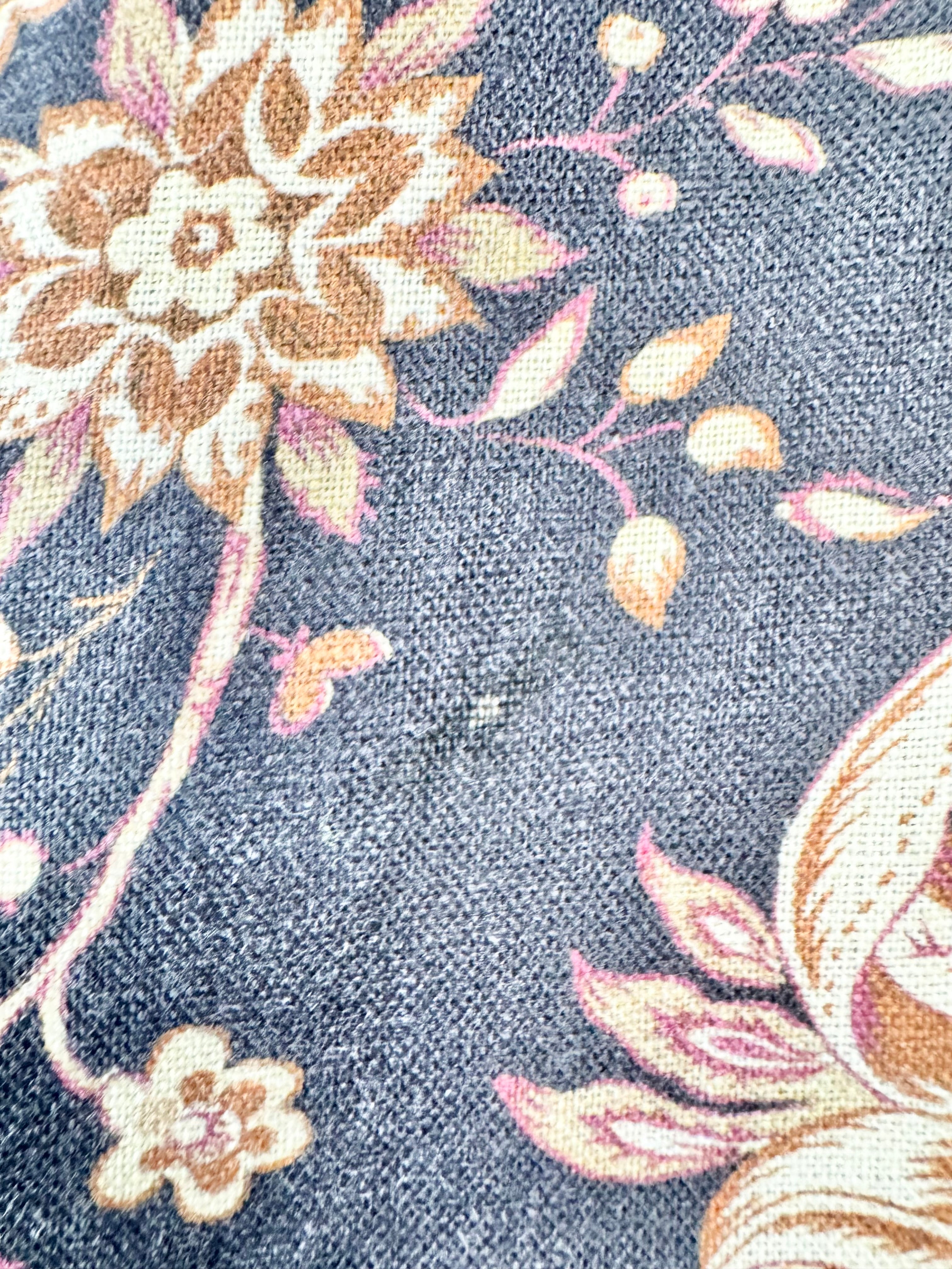 Zimmermann Navy Floral Linen Wide Leg Trousers - AU8/10