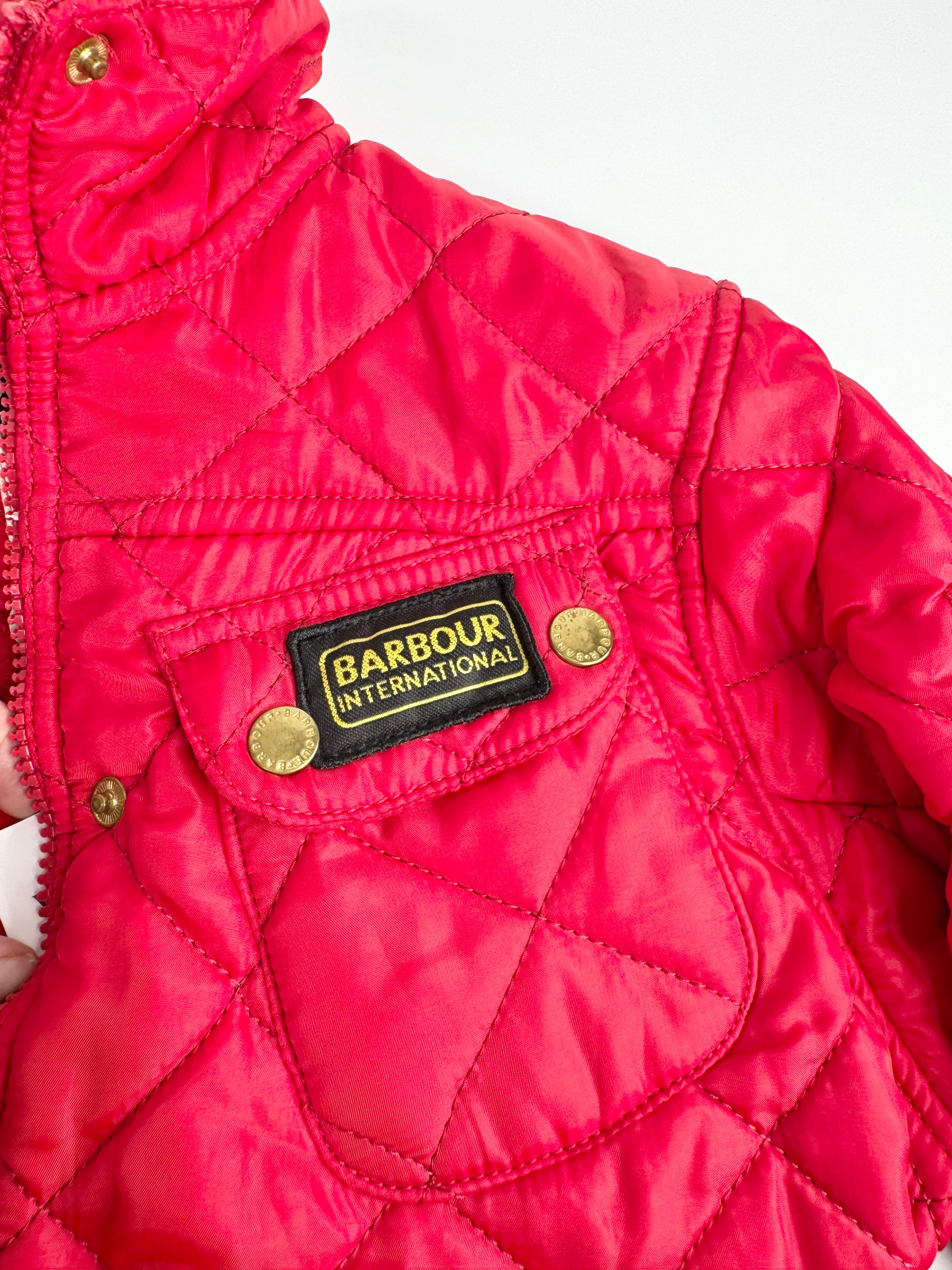 Barbour Red Quilted Belted Jacket - AU12