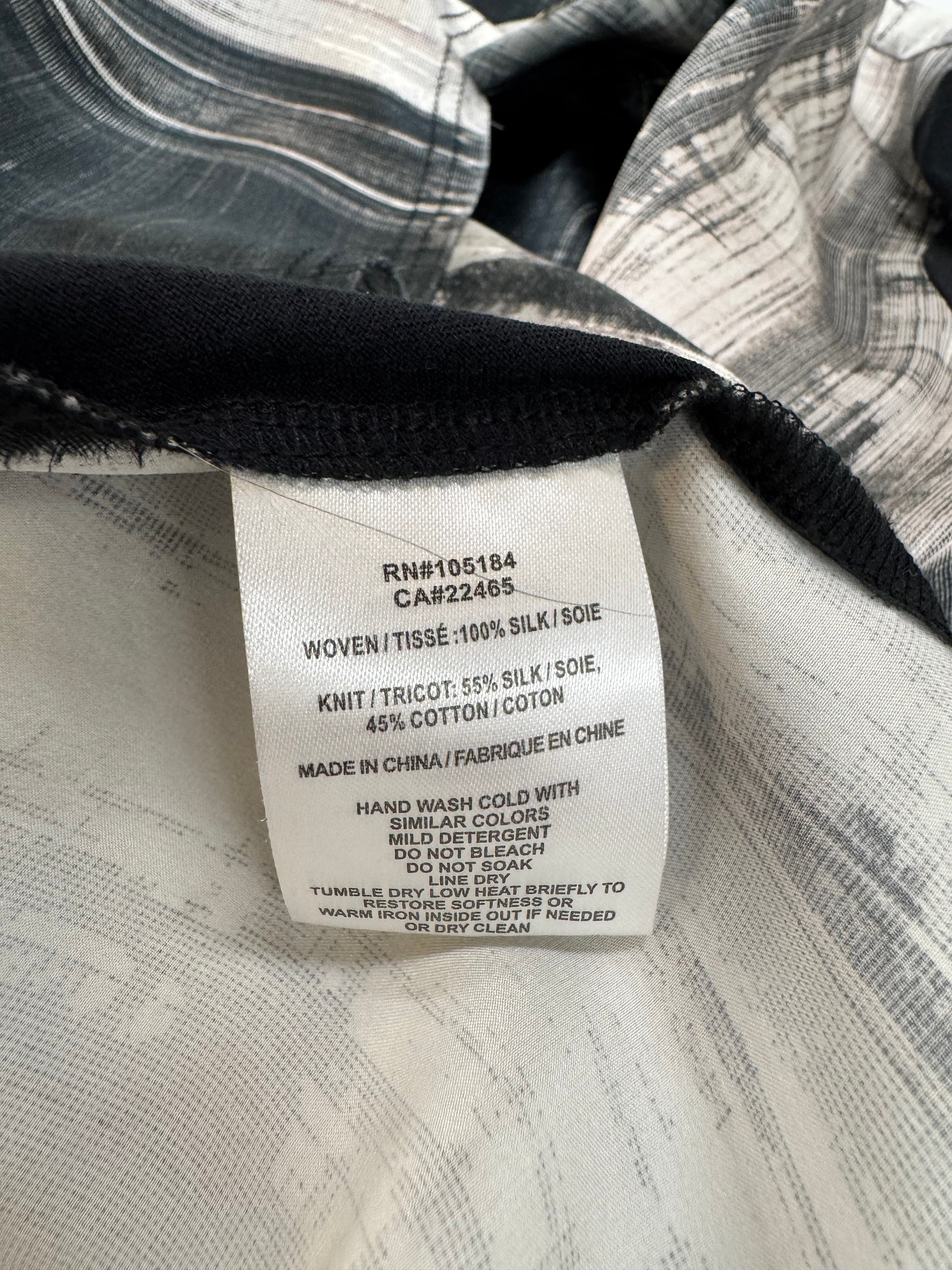 Go Silk Abstract Print Silk Blouse - AU10/12