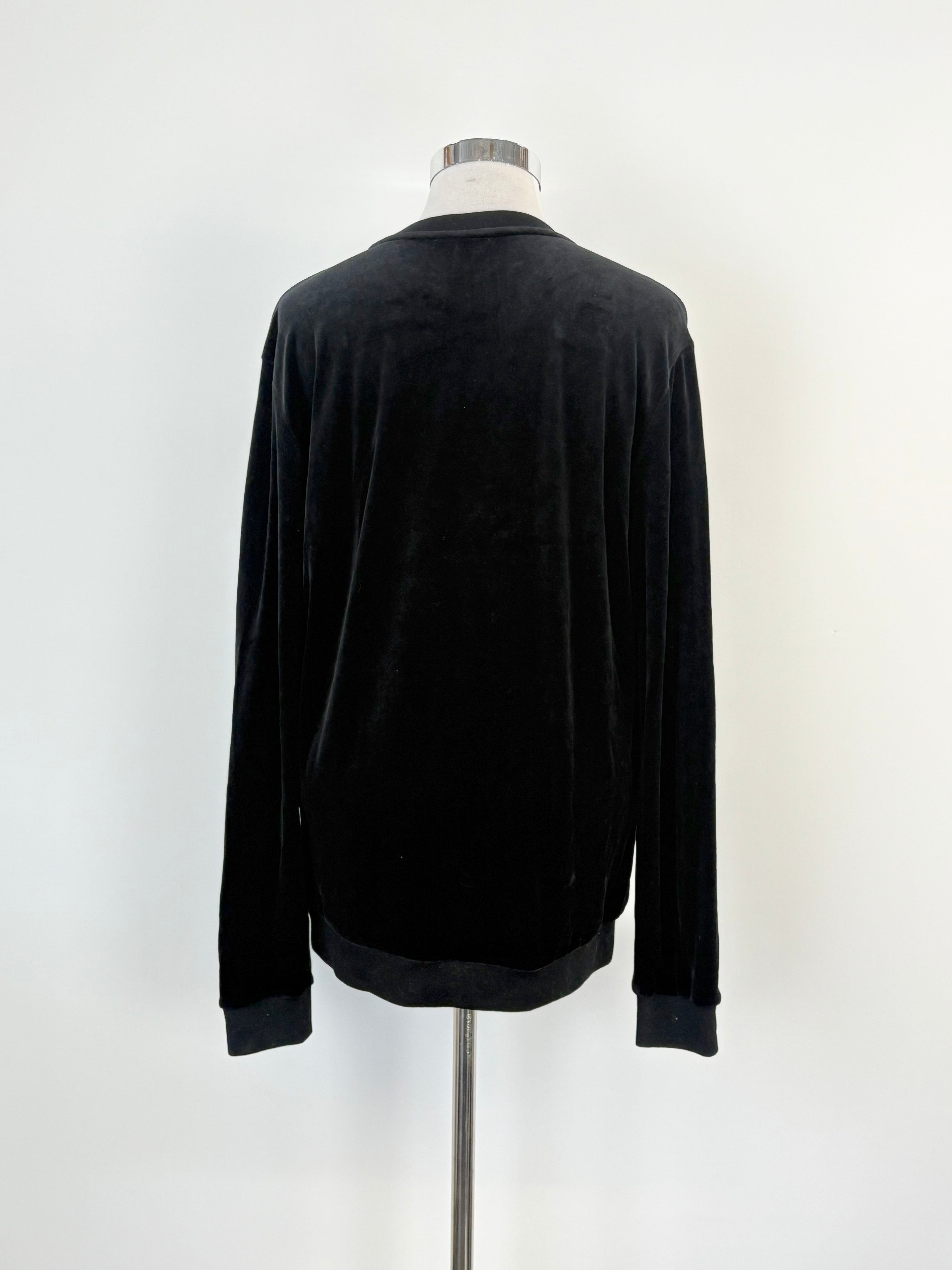 Versace Underwear Black Velour Medusa 'Gym' Crewneck - M