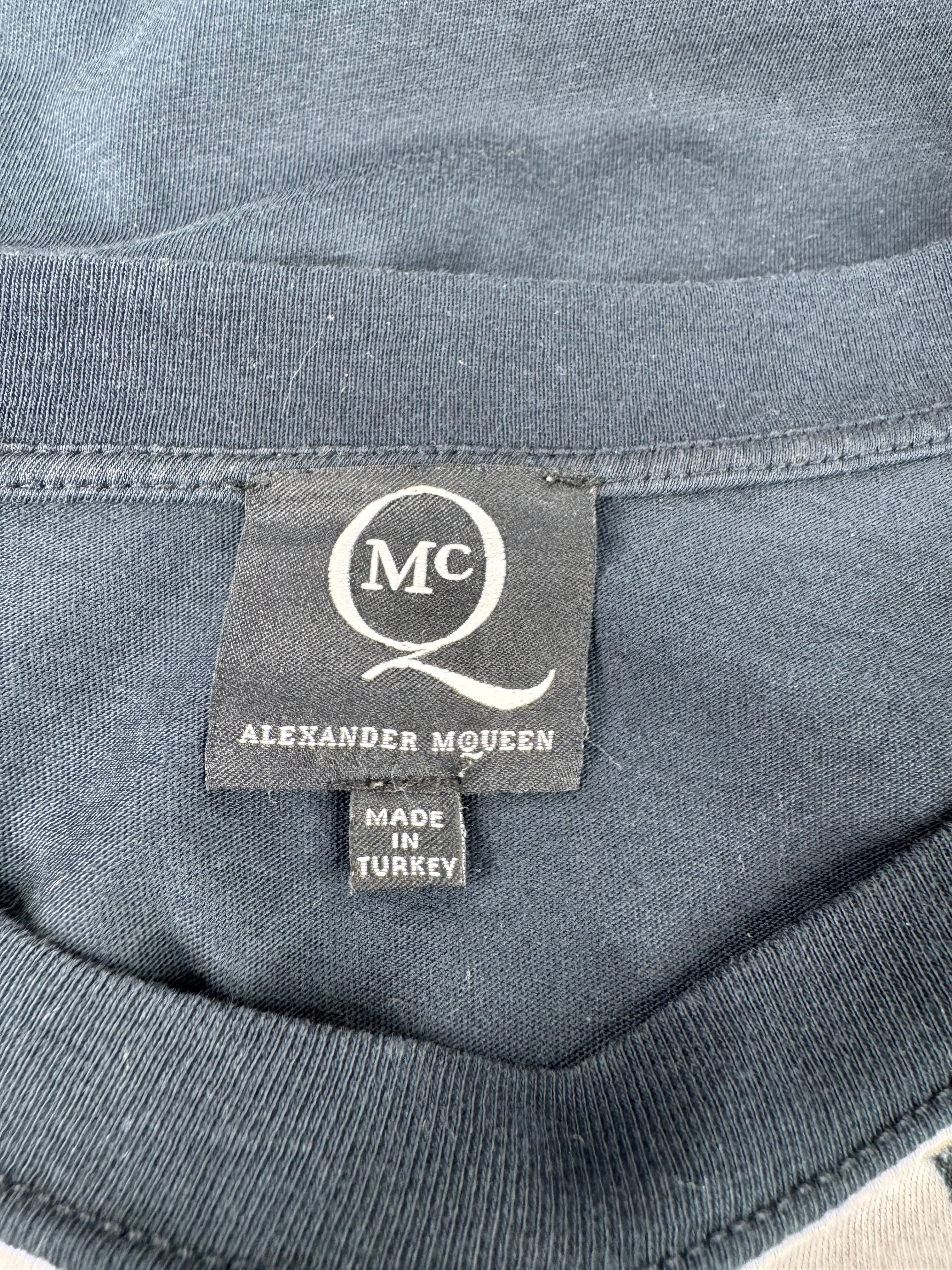2013 McQ Blue & Grey 'Kaleidoscope Beetle' T-Shirt - AU12