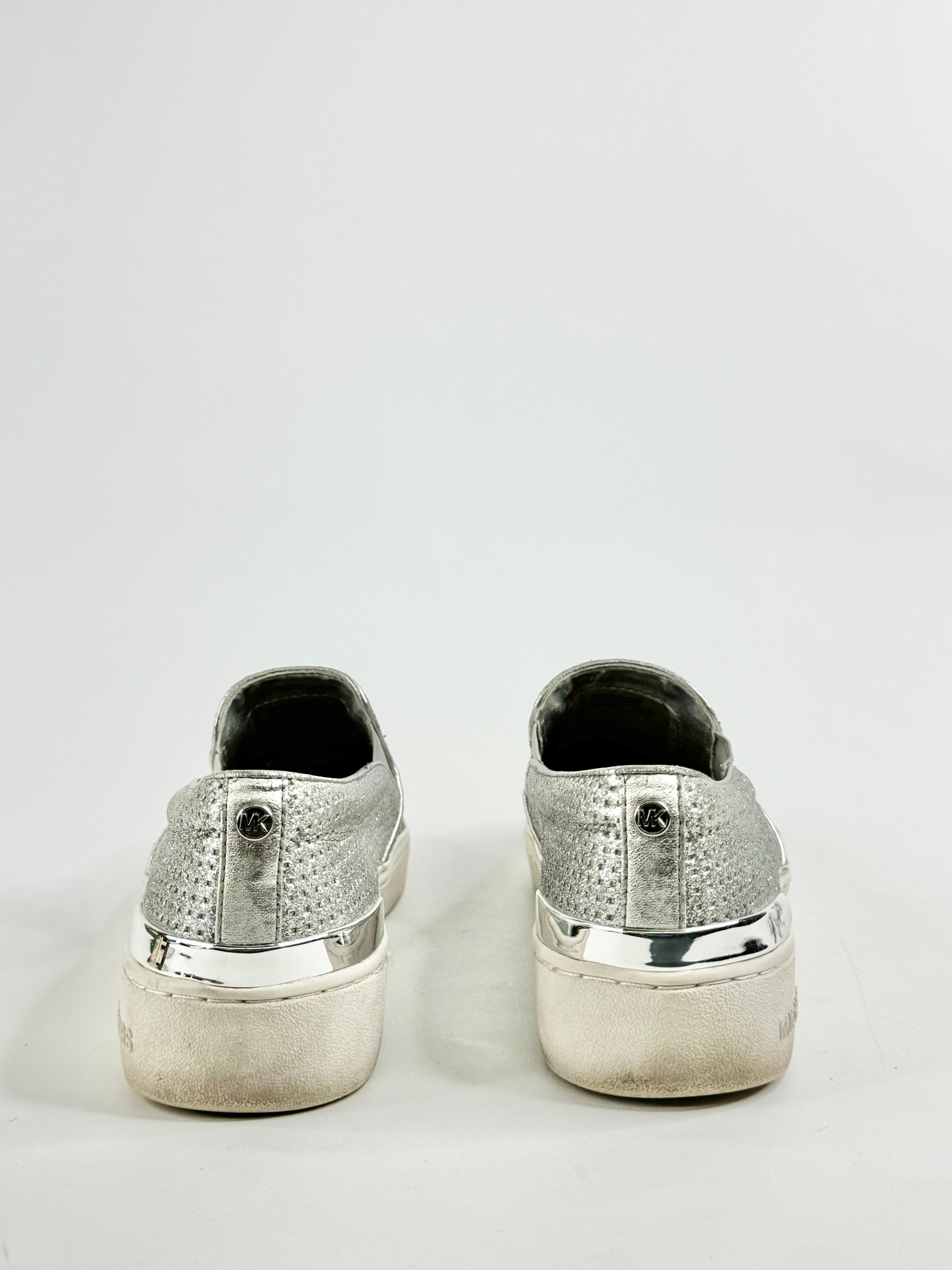 Michael by Michael Kors Silver Slip Ons - EU37