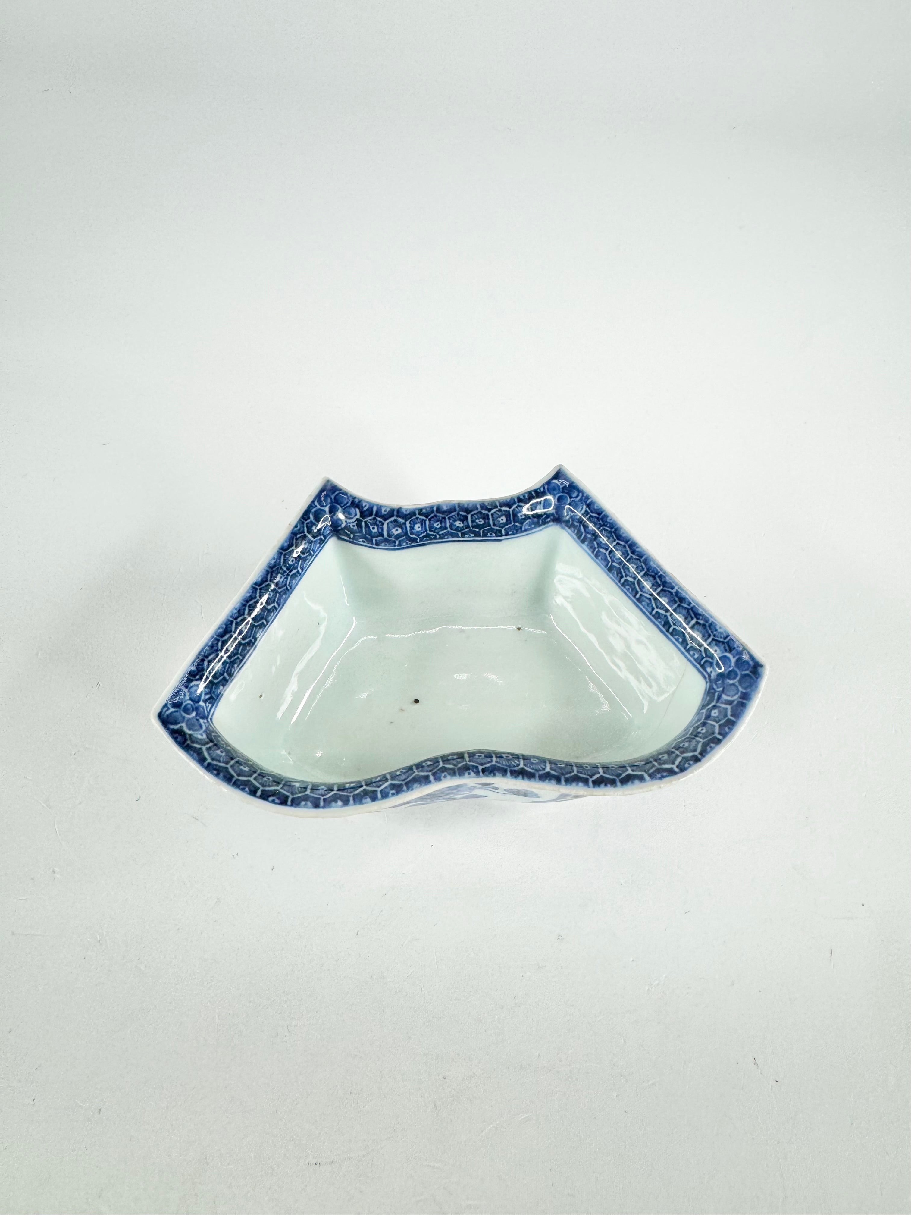Antique Rectangular Shaped Cobalt Blue Dish