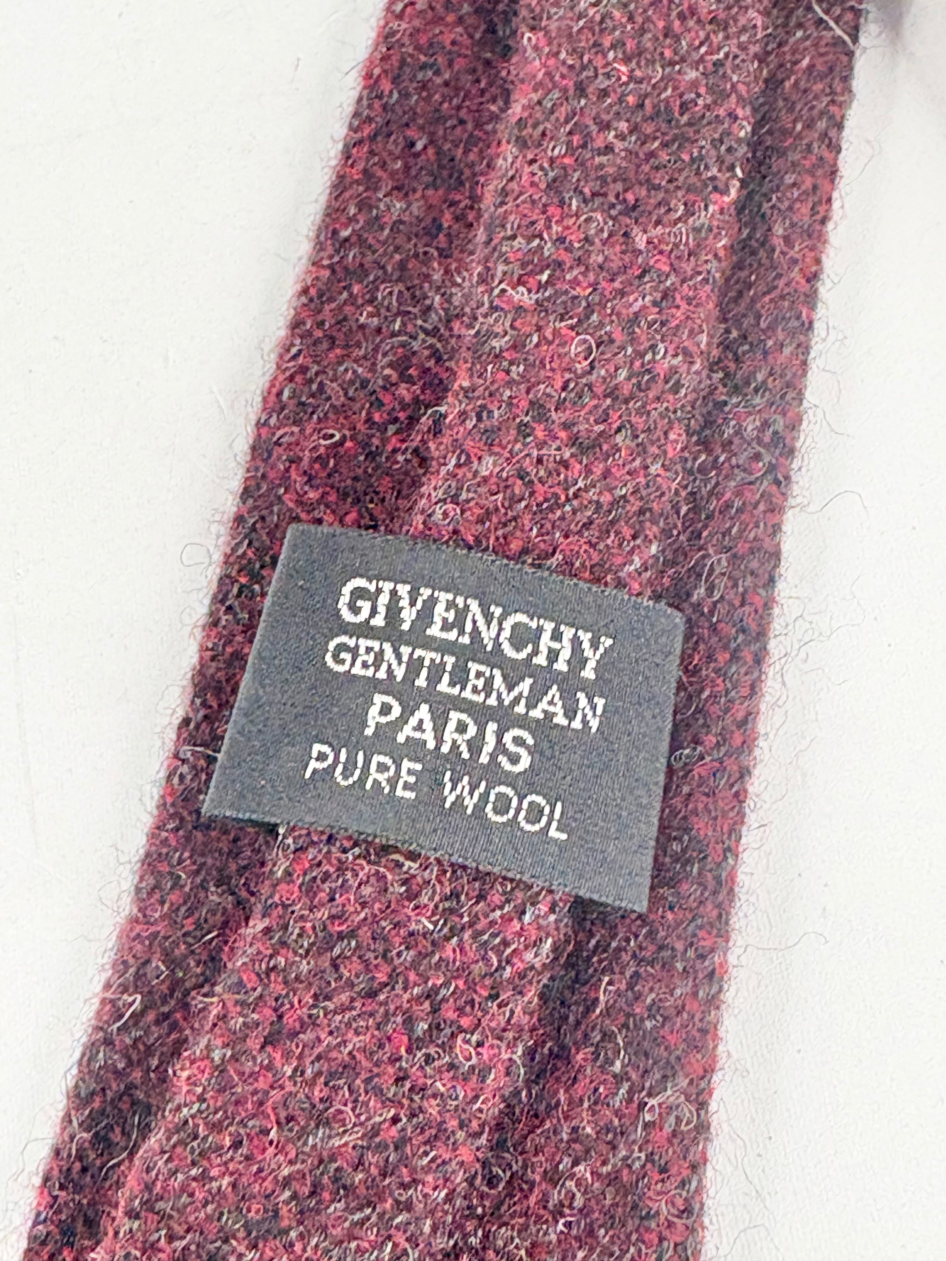 Vintage Givenchy Gentleman Paris Pure Wool Tie