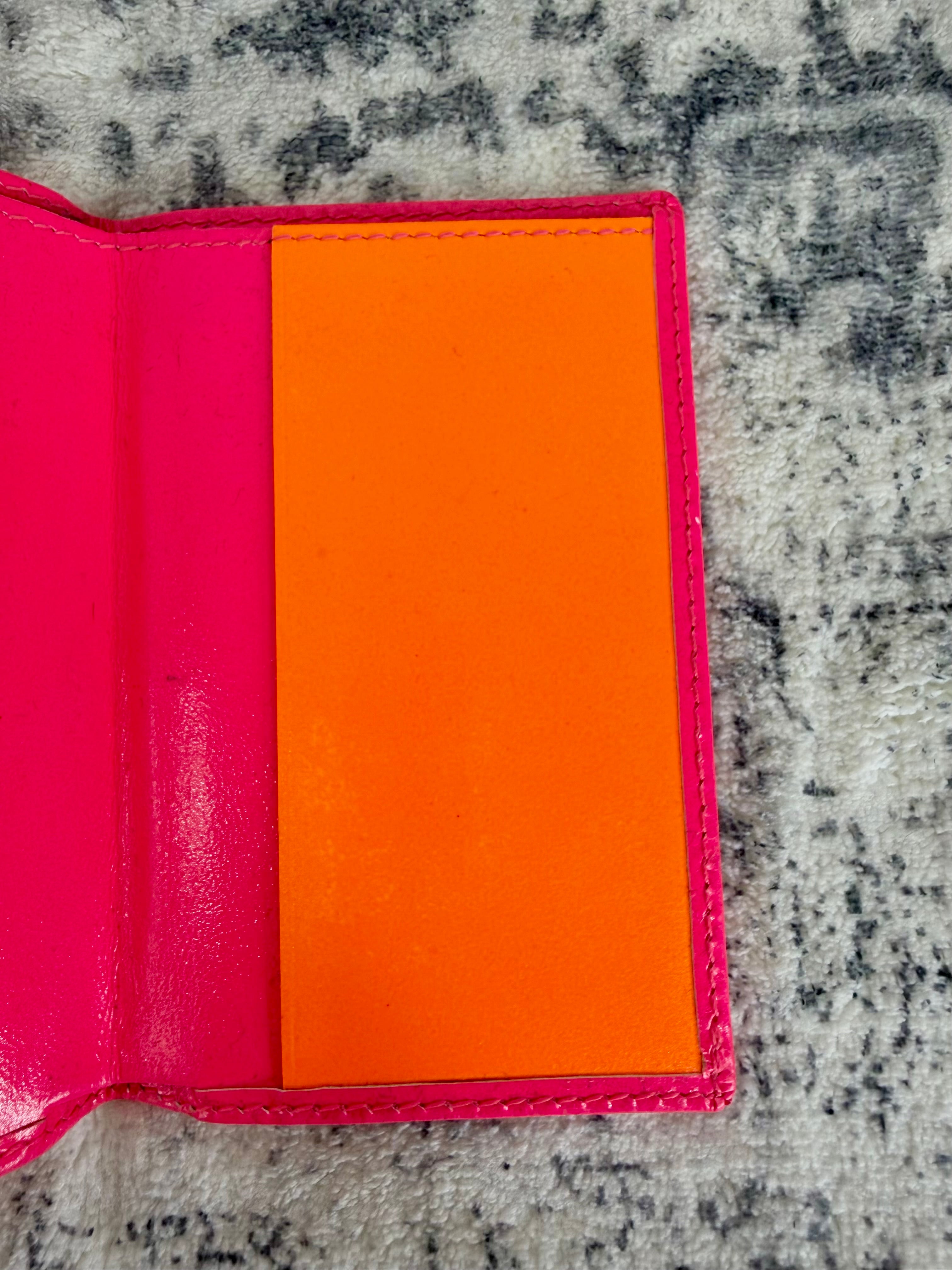 Comme des Garçons Super Fluo Neon Pink Folded Wallet