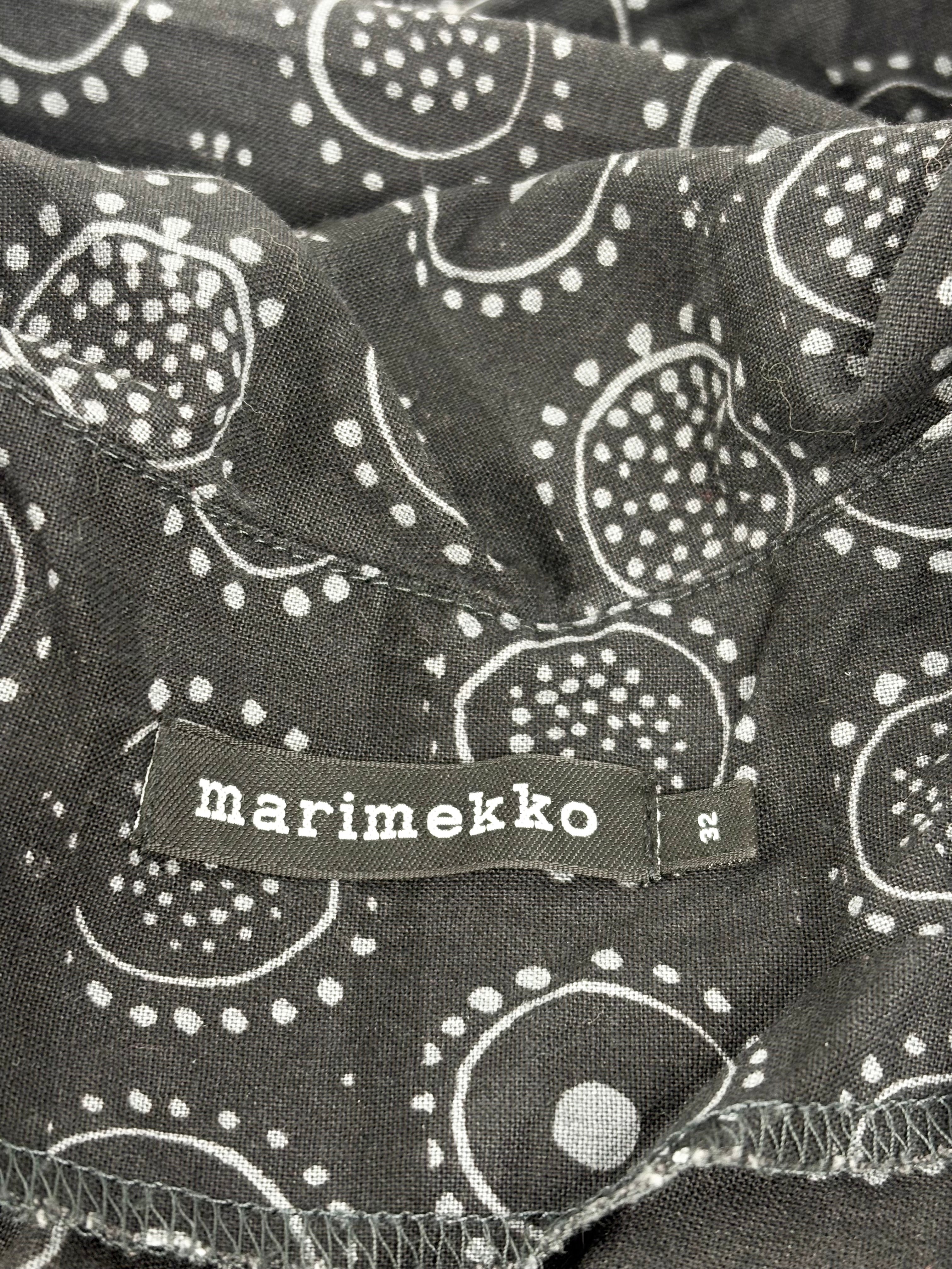Marimekko Black Iroinentakki Shirt Dress - AU4/6