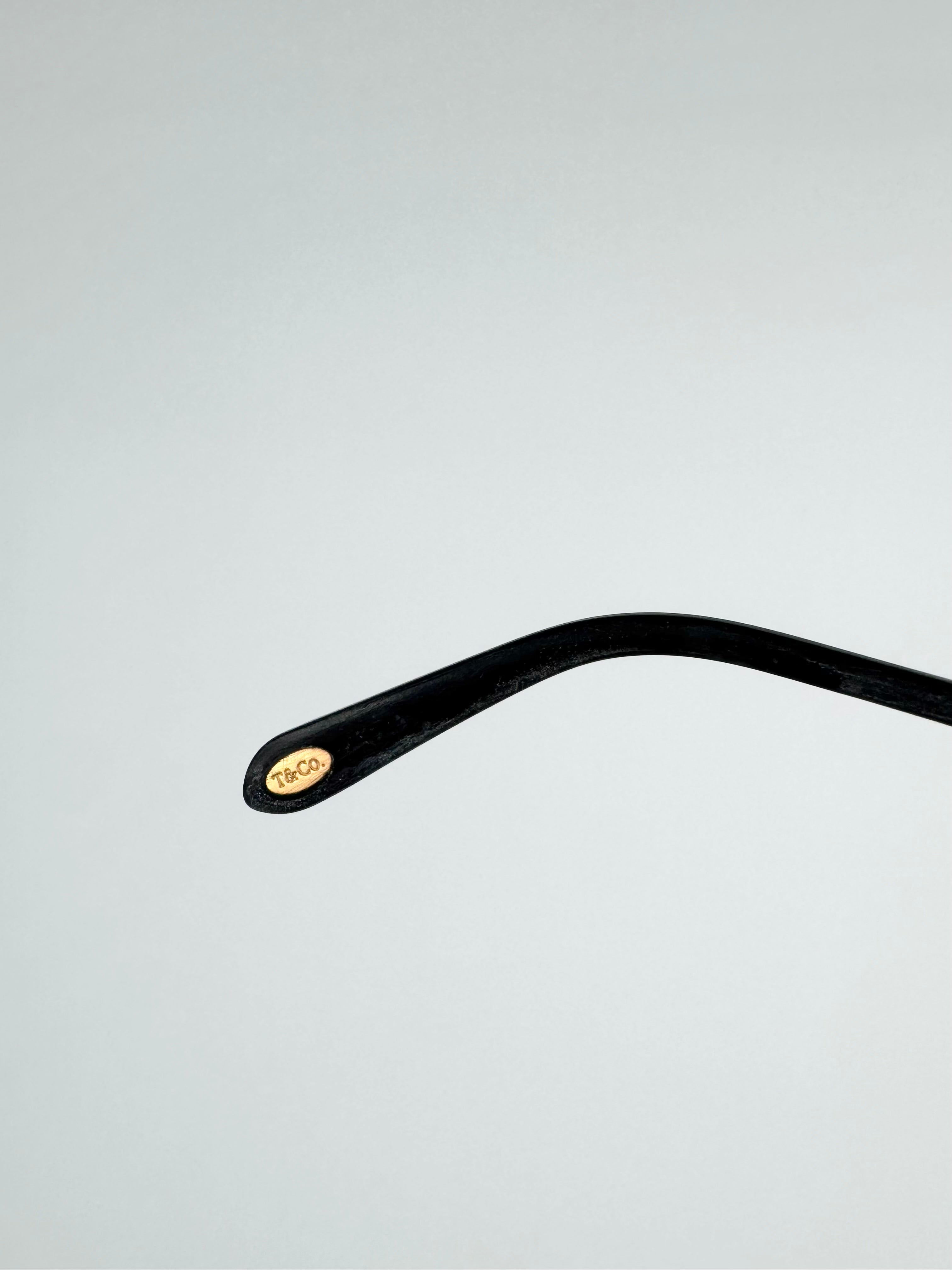 Tiffany & Co. Black & Gold 'TF1127 6122' Cat Eye Glasses