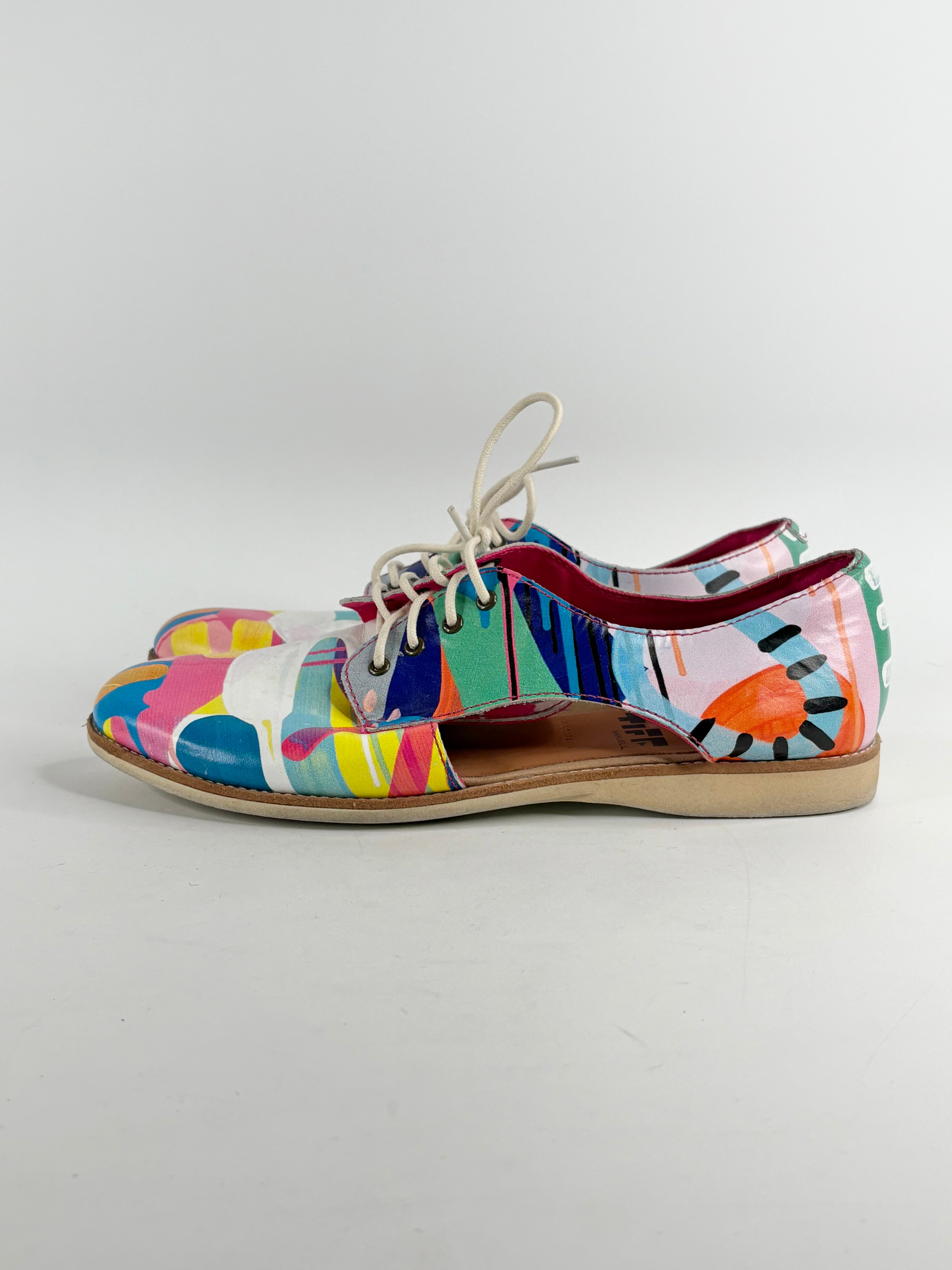 Rollie x Tiff Multicolour Leather 'Sidecut' Lace Ups - EU41