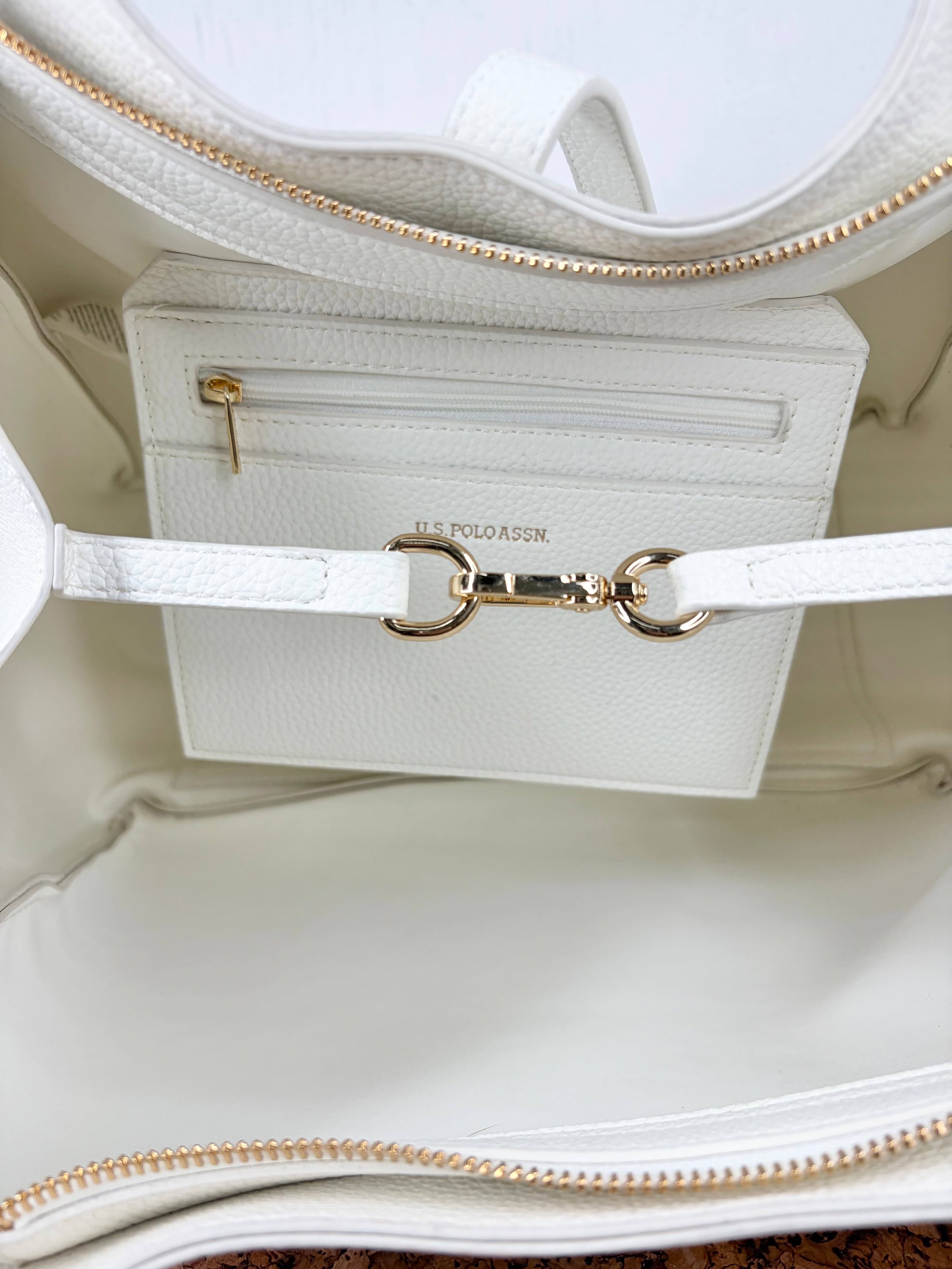 U.S. Polo Assn. White Shoulder Bag NWT