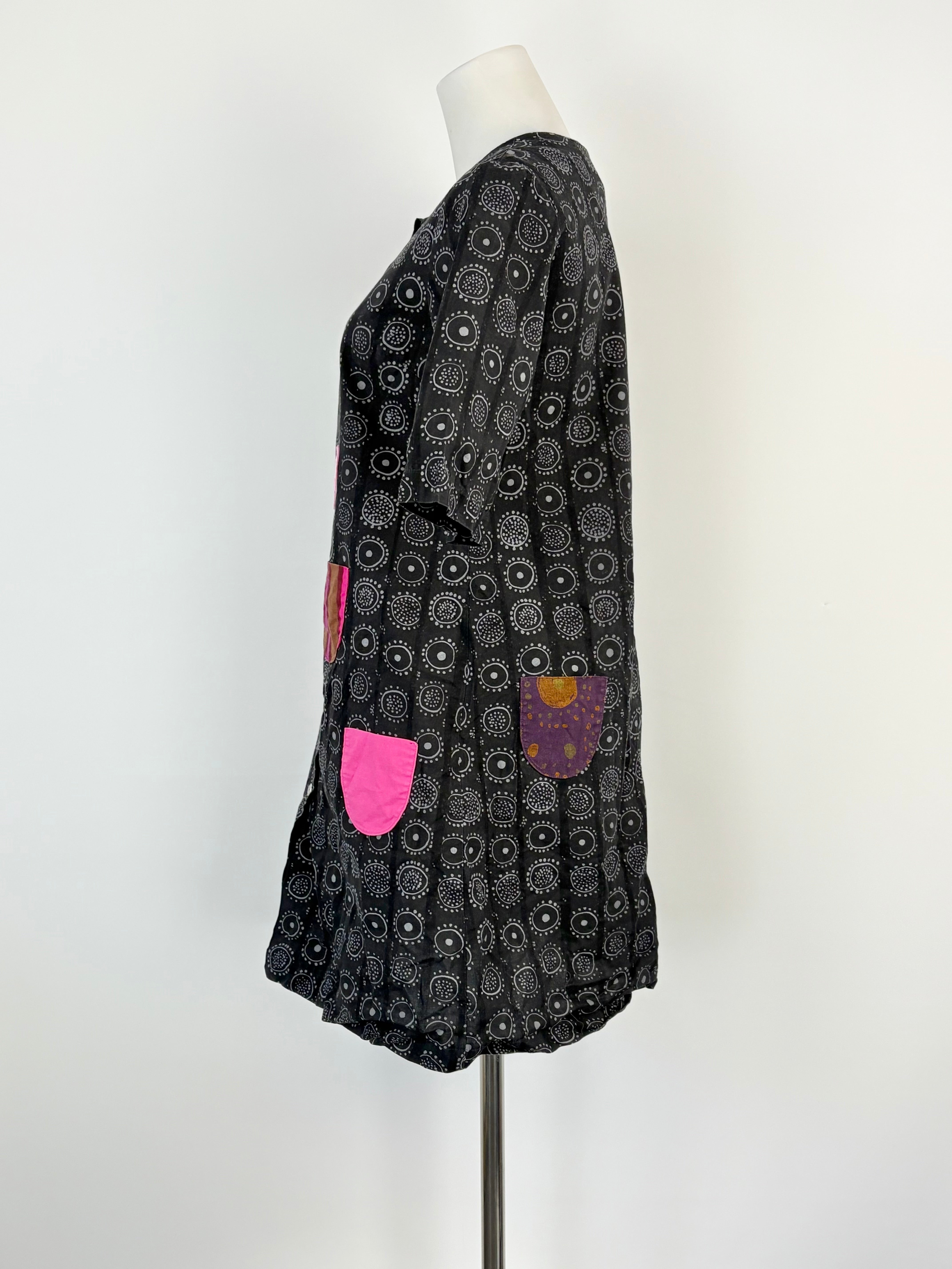 Marimekko Black Iroinentakki Shirt Dress - AU4/6