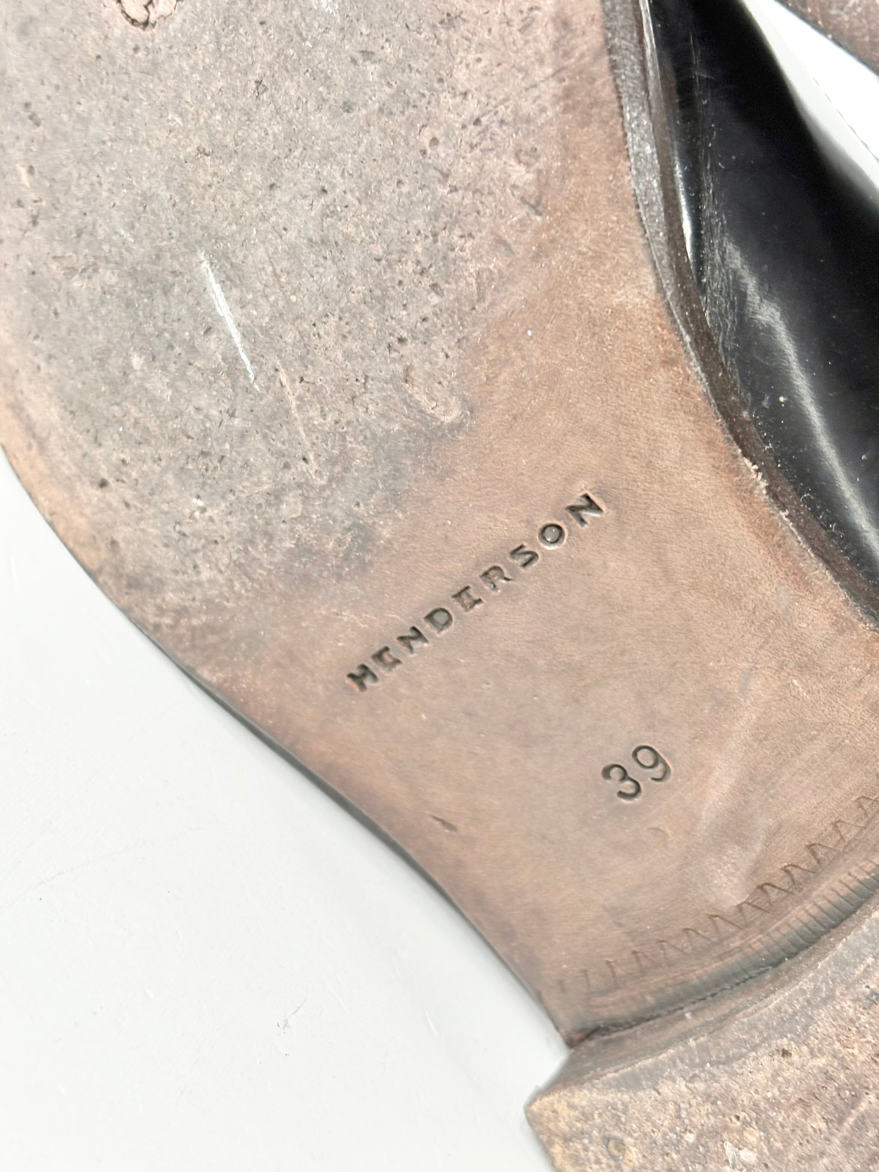 Henderson Baracco Black & Brown Leather Pointed-Toe Lace Ups - EU39