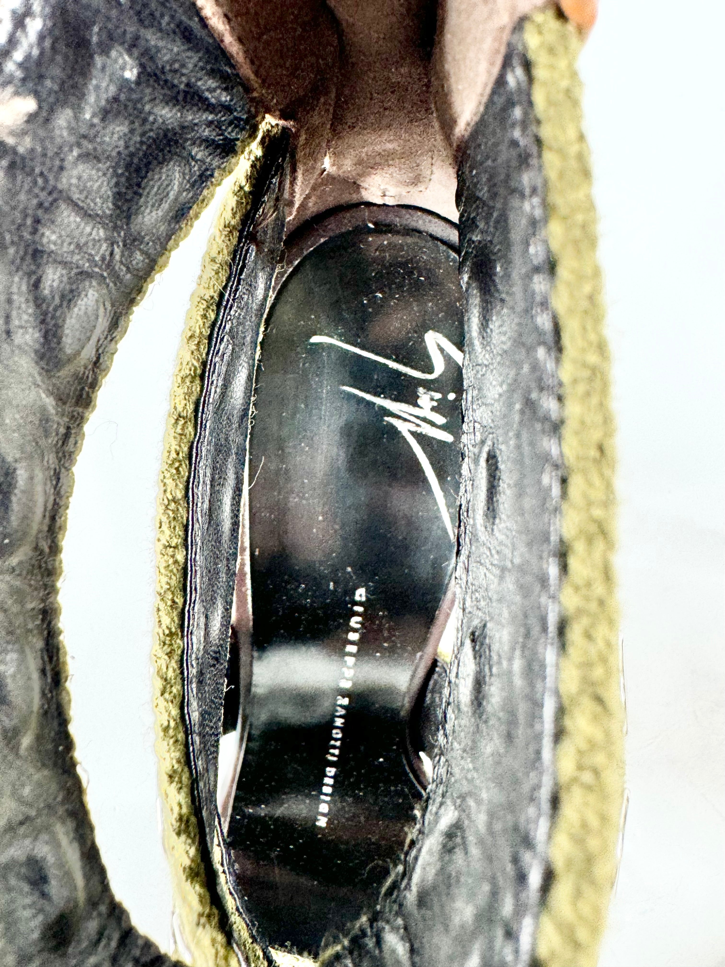 Giuseppe Zanotti Olive Green Stilettos - EU35.5