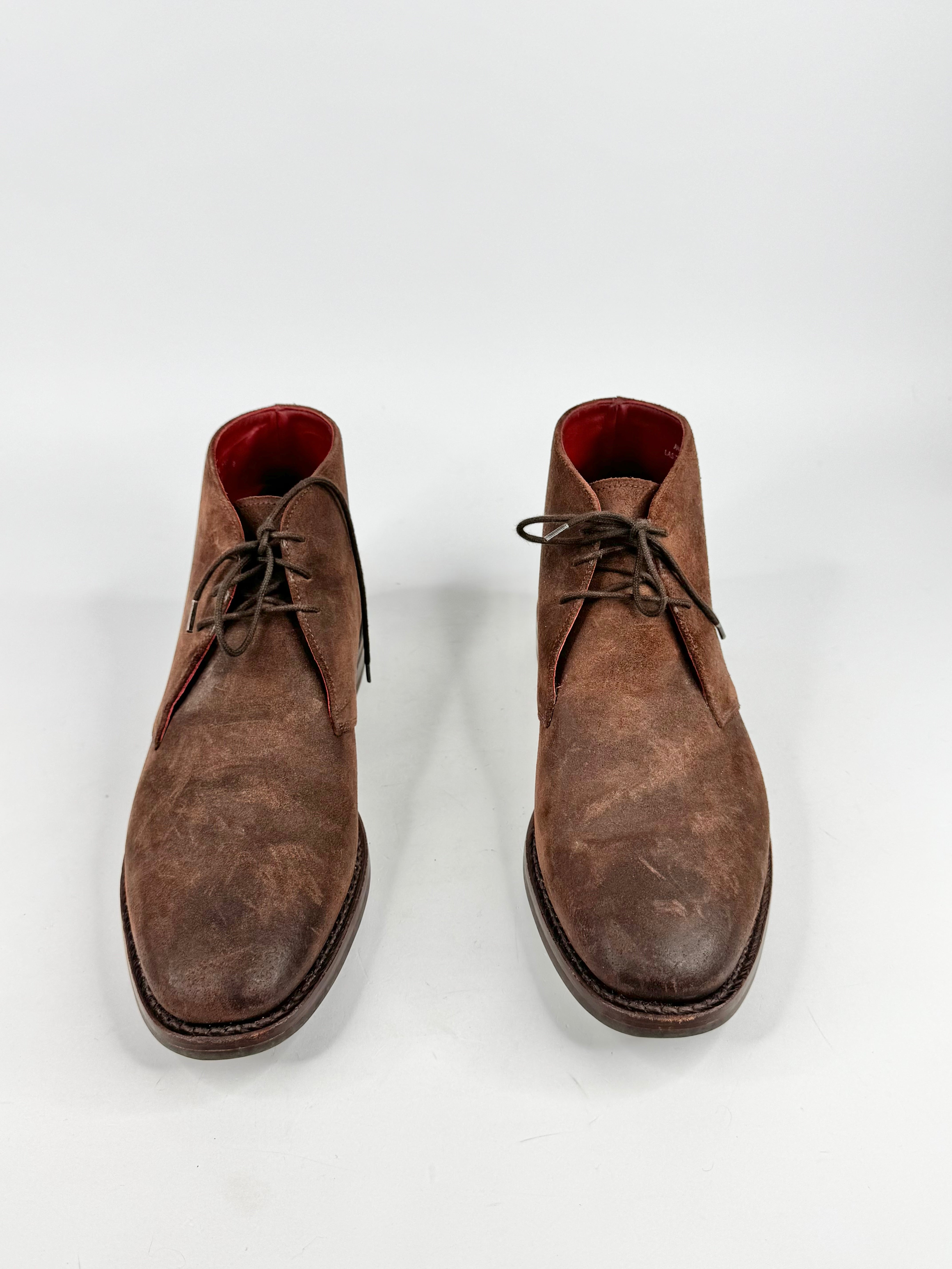 Design Loake Brown Suede Lace Up Boots - EU43